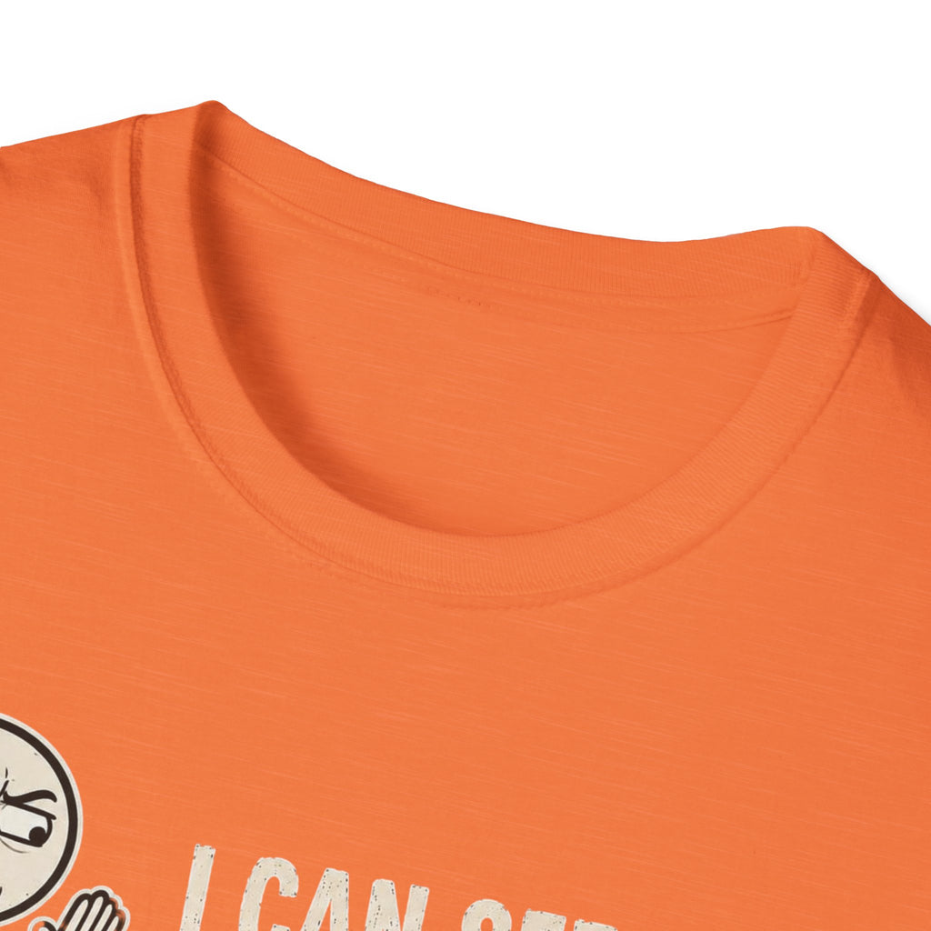 Funny Emoji T-Shirt — "I Can See Your Thoughts, You Pervert" Graphic Tee