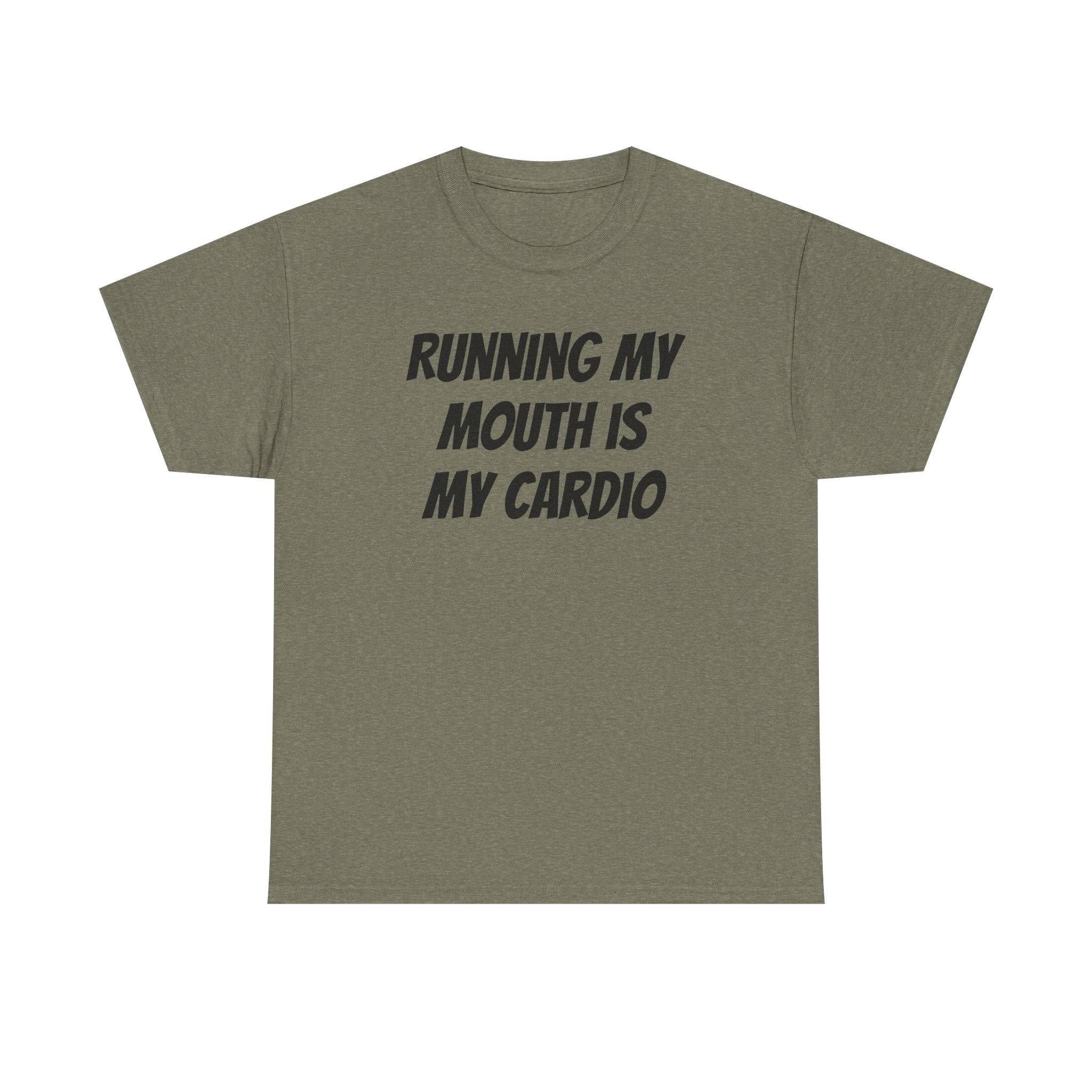 Running My Mouth Tee — 'Running My Mouth Is My Cardio' Funny Graphic T-Shirt