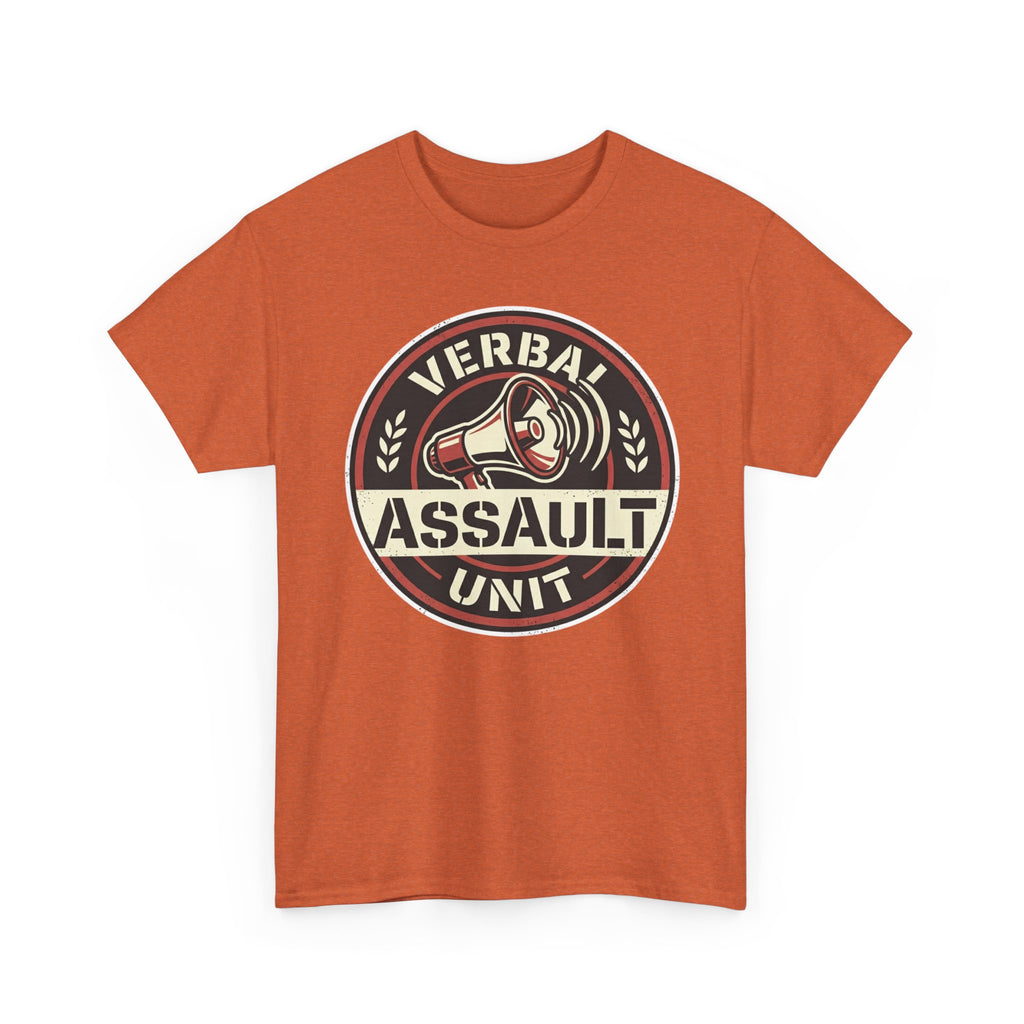"Verbal Assault Unit" Funny Sarcasm Megaphone Dark Humor Graphic T-Shirt