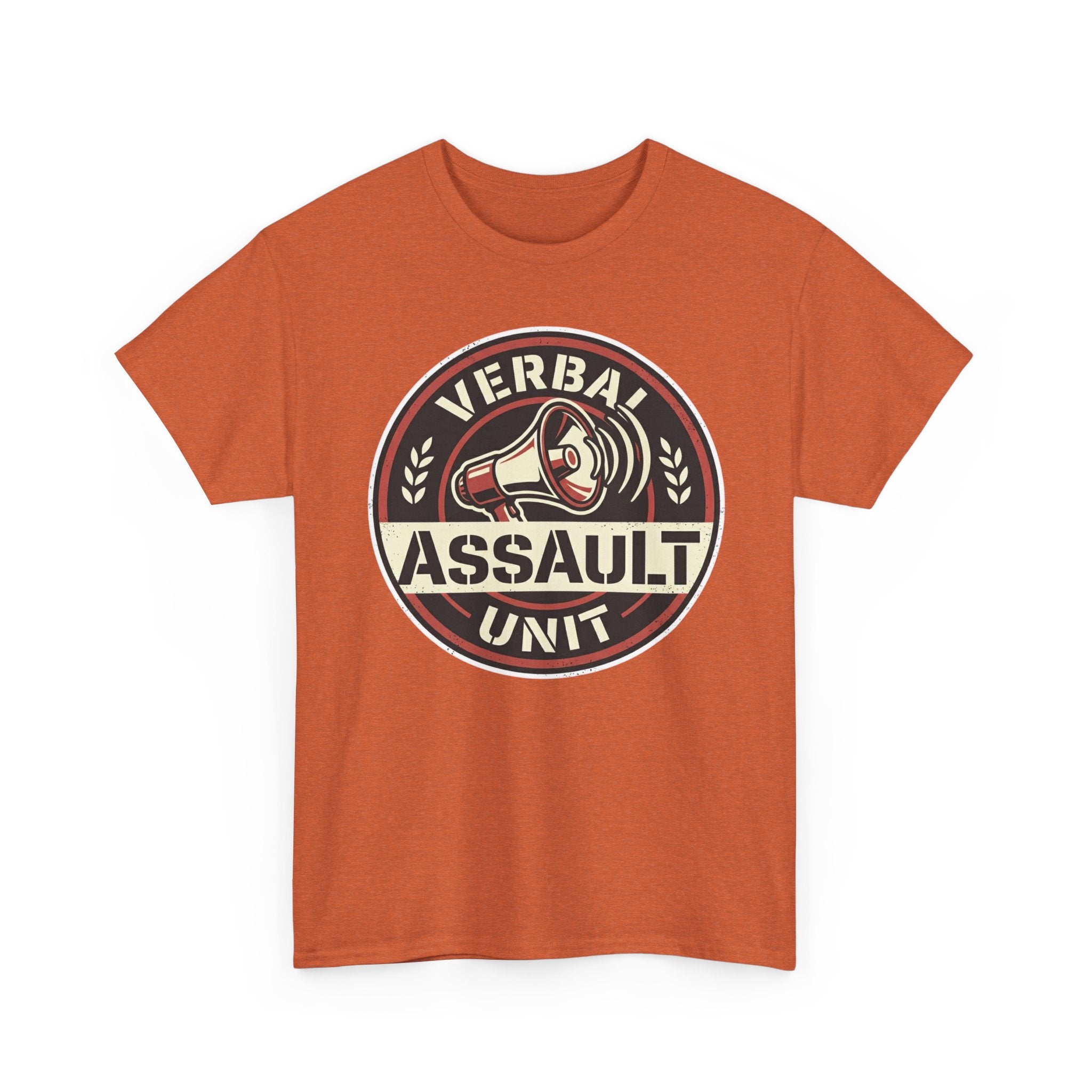 "Verbal Assault Unit" Funny Sarcasm Megaphone Dark Humor Graphic T-Shirt