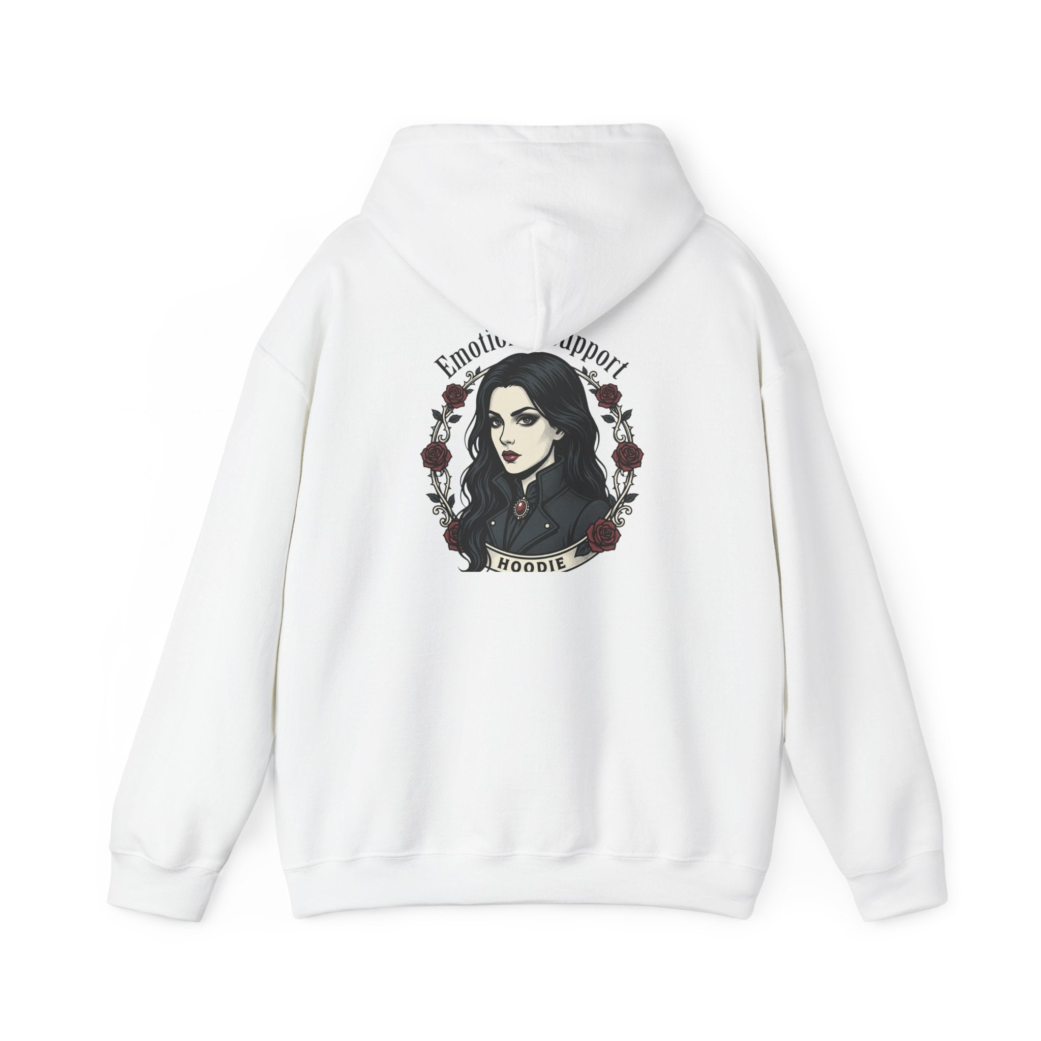 The Emotional Support Hoodie — Jester Skull Dark Rose | Sarcasm Culture