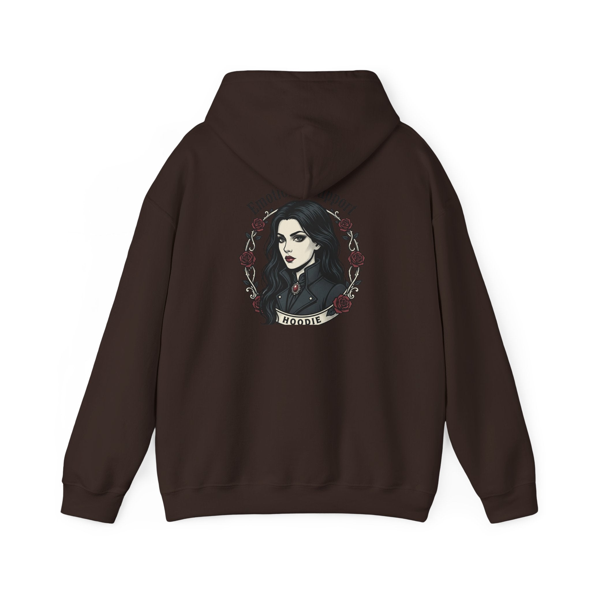 The Emotional Support Hoodie — Jester Skull Dark Rose | Sarcasm Culture