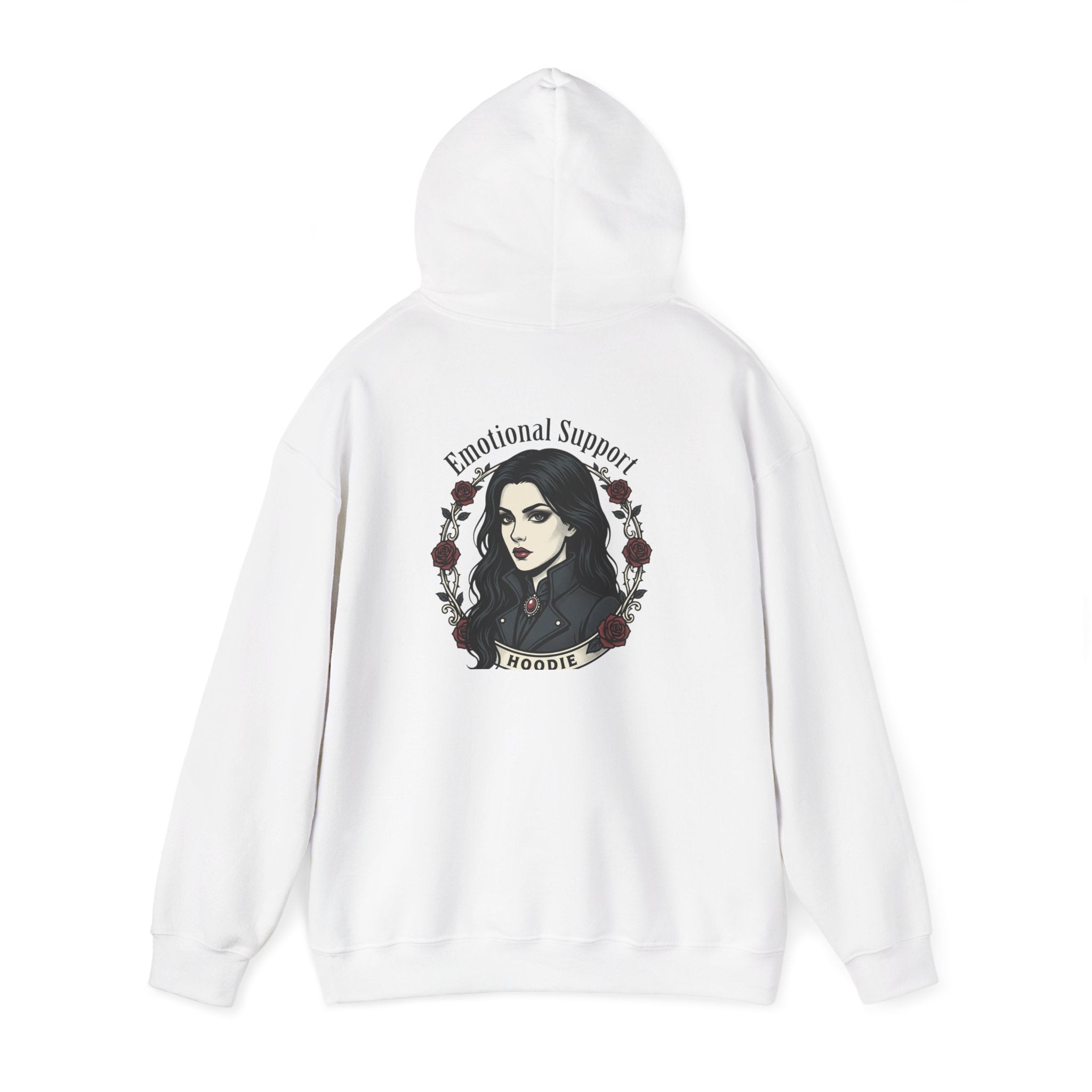 The Emotional Support Hoodie — Jester Skull Dark Rose | Sarcasm Culture