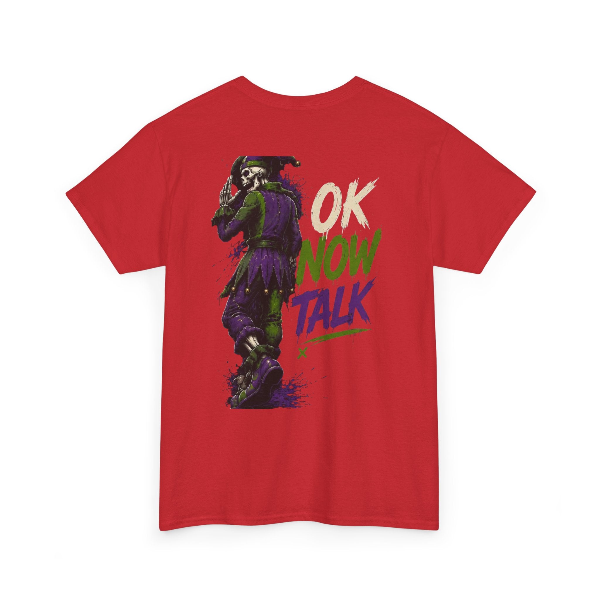 Stop Hold On Tee — 'OK Now Talk' Jester Graphic Unisex T-Shirt