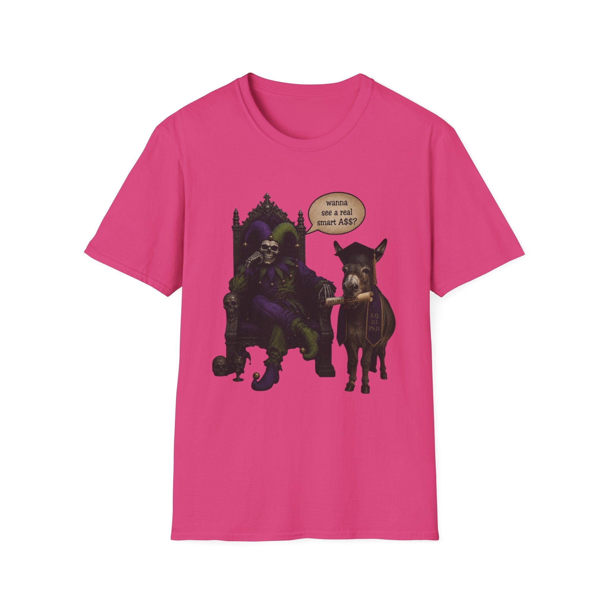 Jester Throne T-Shirt — “Wicked and a Smart Ass” Dark Gothic Graphic Tee