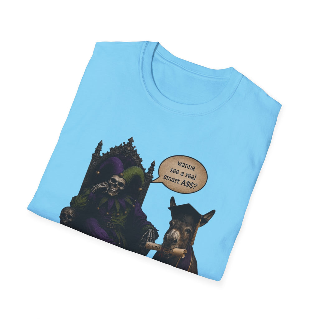Jester Throne T-Shirt — “Wicked and a Smart Ass” Dark Gothic Graphic Tee