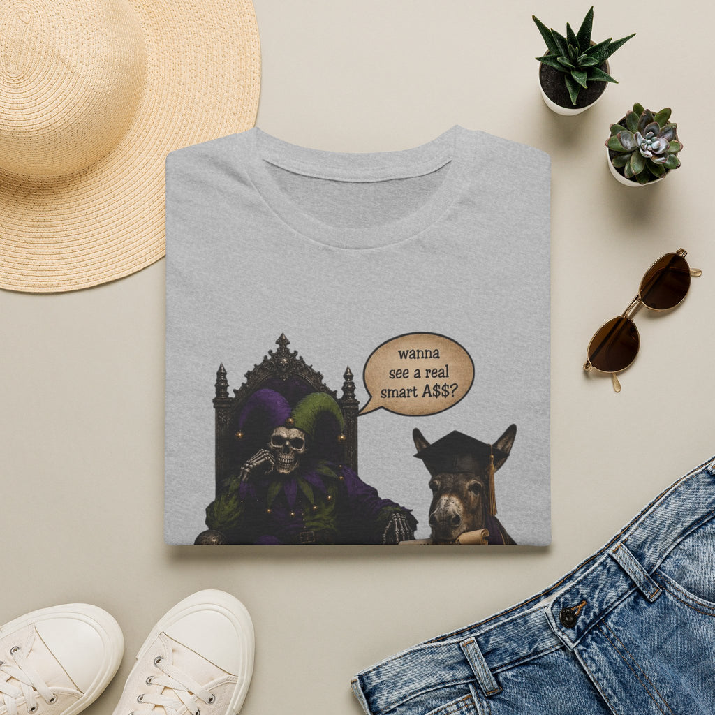 Jester Throne T-Shirt — “Wicked and a Smart Ass” Dark Gothic Graphic Tee