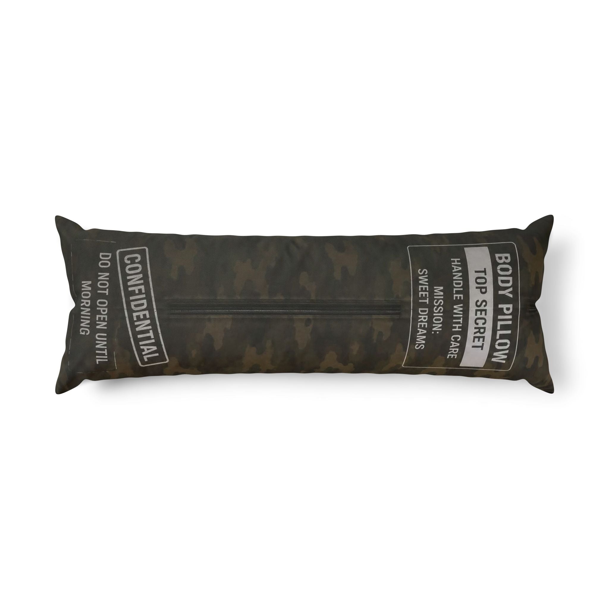 Sarcasm Culture Body Pillow – Funny Confidential Military-Styled Bolster