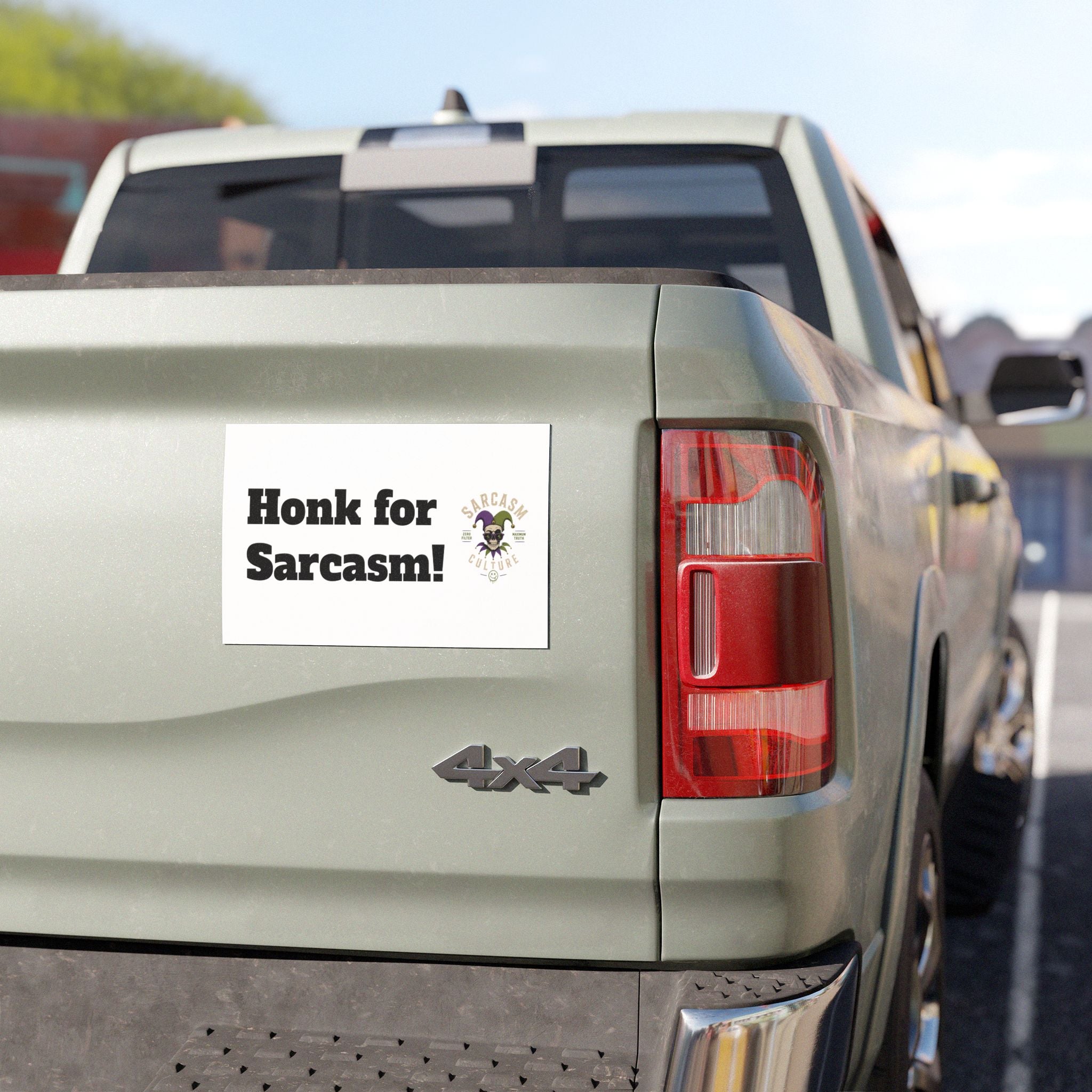 Car Magnet — "Honk for Sarcasm!" Funny Bumper Sticker-Style Magnet