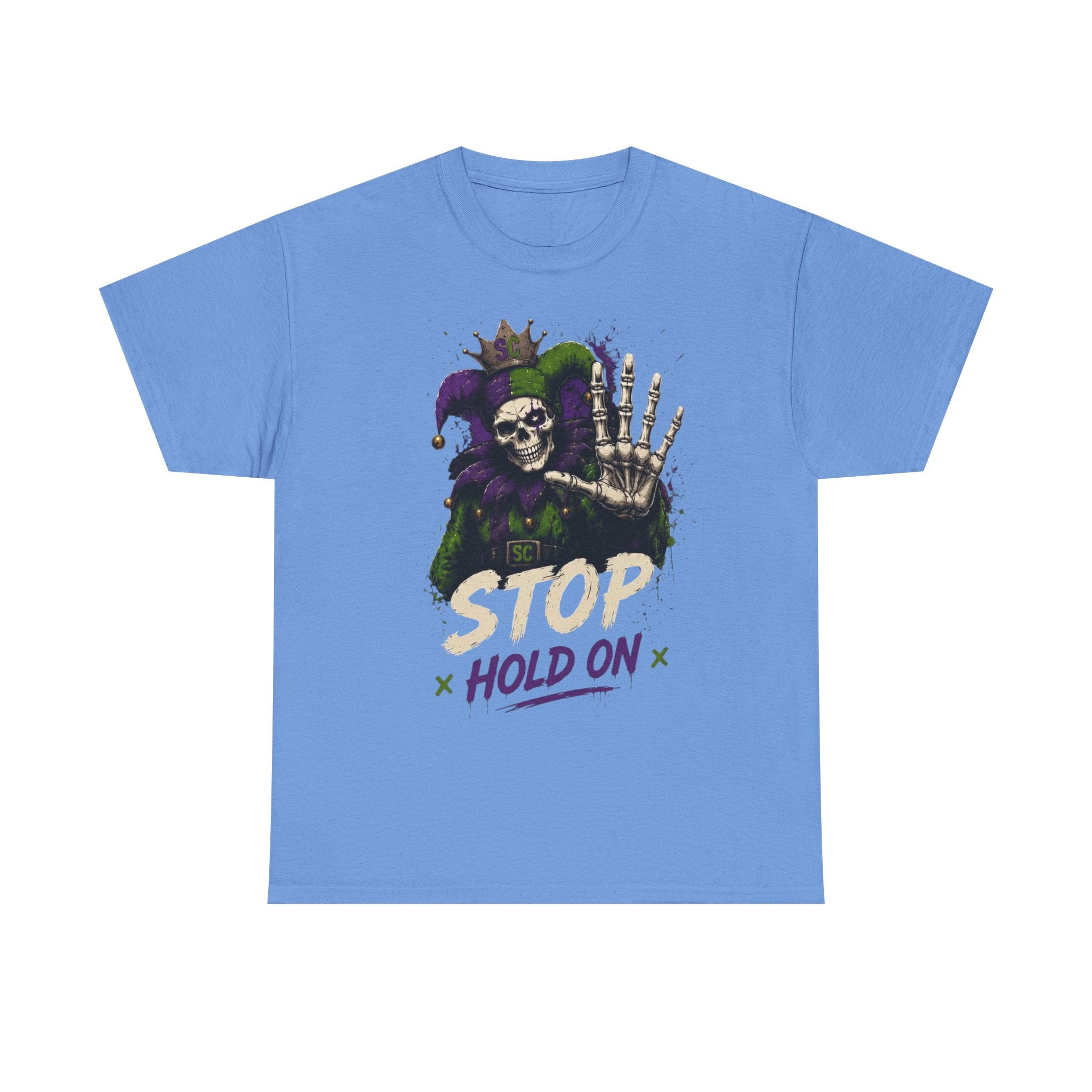Stop Hold On Tee — 'OK Now Talk' Jester Graphic Unisex T-Shirt