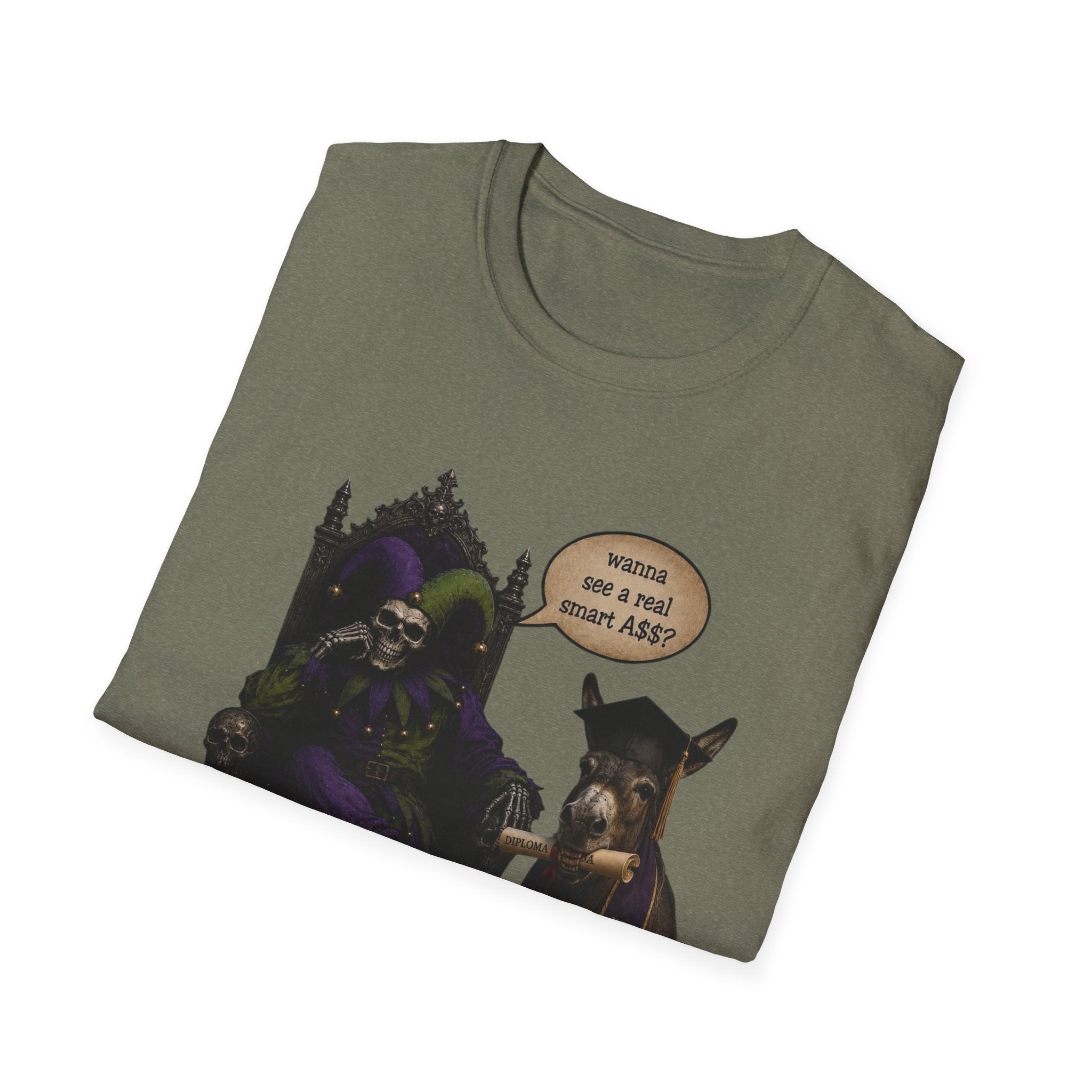 Jester Throne T-Shirt — “Wicked and a Smart Ass” Dark Gothic Graphic Tee