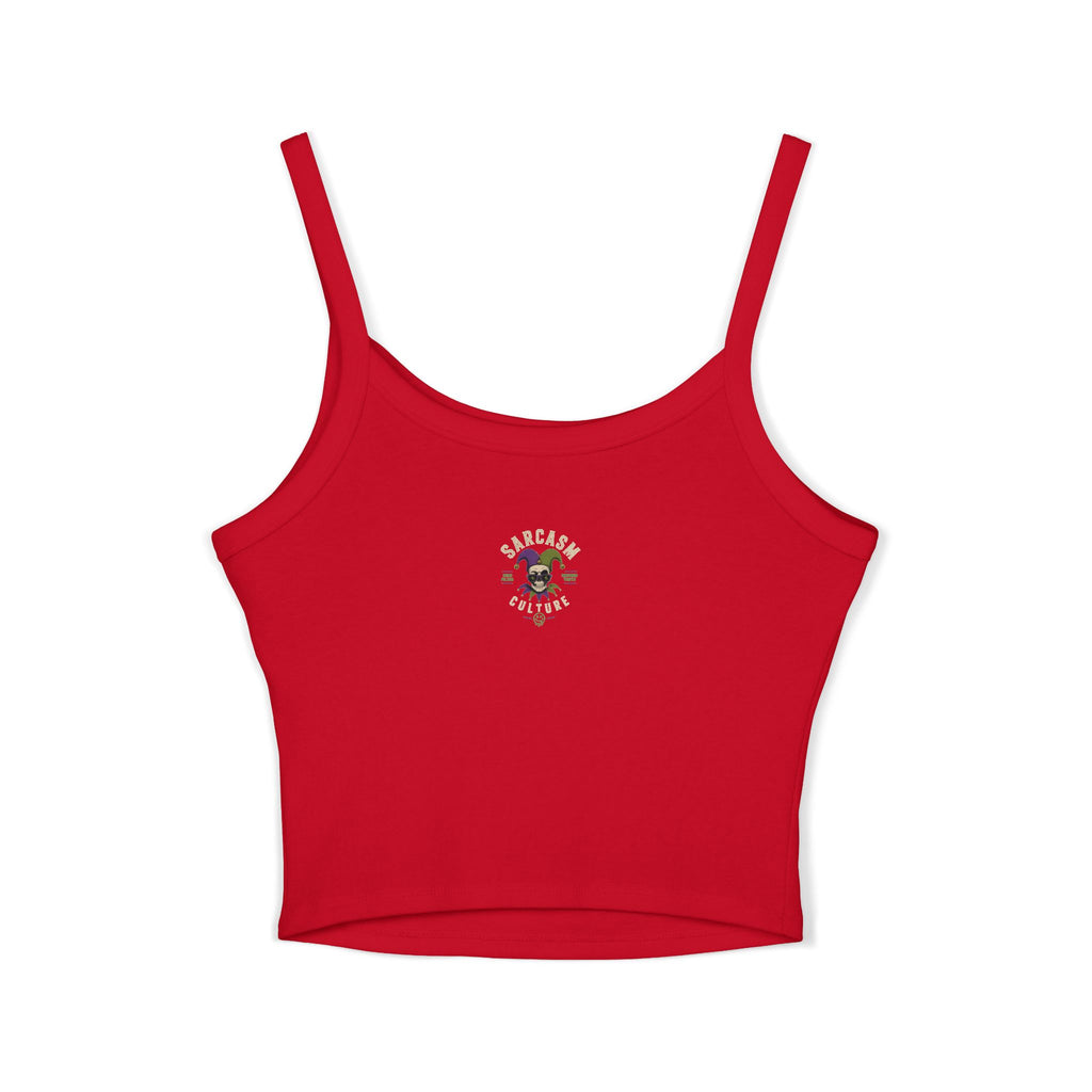 How Stupid?! — Jester Spaghetti Strap Crop Tank Top