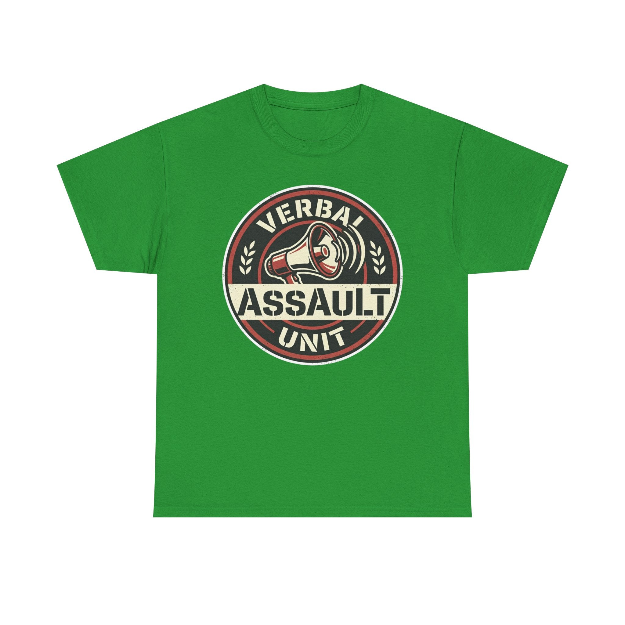 "Verbal Assault Unit" Funny Sarcasm Megaphone Dark Humor Graphic T-Shirt