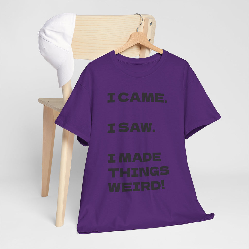 I Came I Saw I Made Things Weird T-Shirt — Funny Sarcastic Graphic Tee
