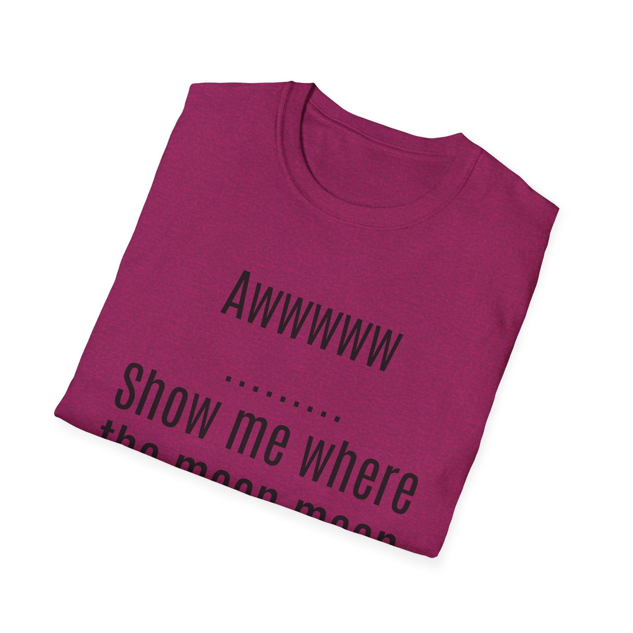 Sarcasm Tee — "Awwwww Show me where the mean mean sarcasm hurt you!"