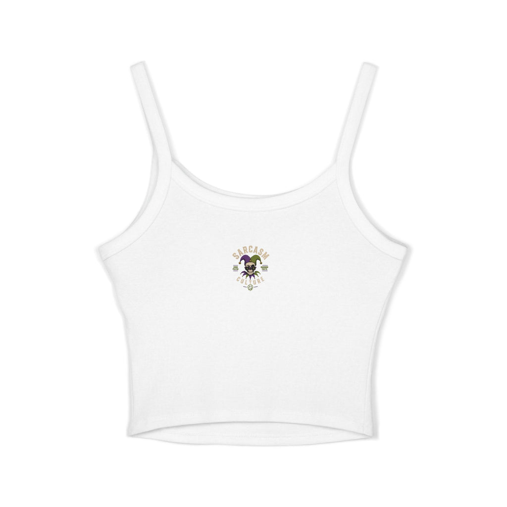How Stupid?! — Jester Spaghetti Strap Crop Tank Top