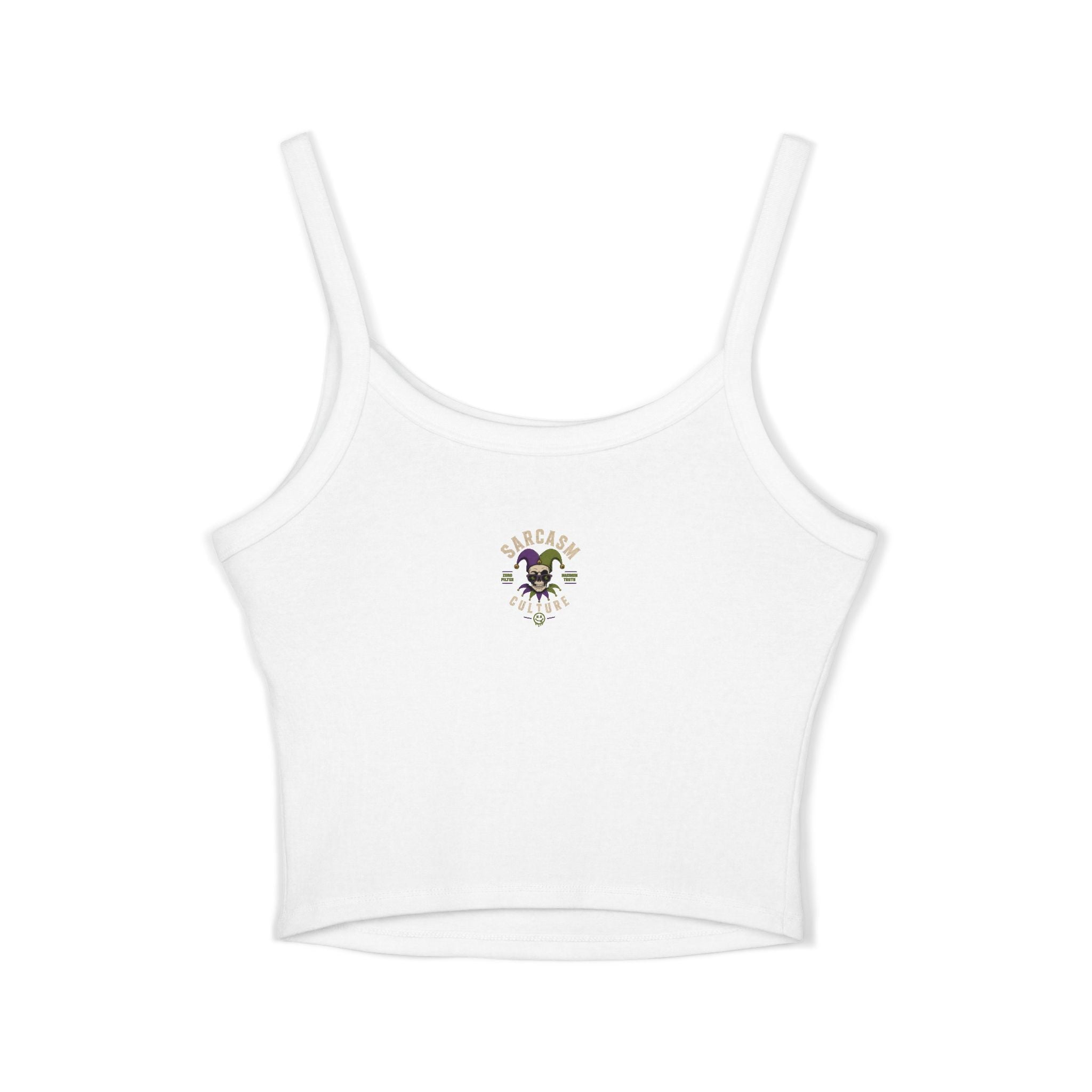 How Stupid?! — Jester Spaghetti Strap Crop Tank Top