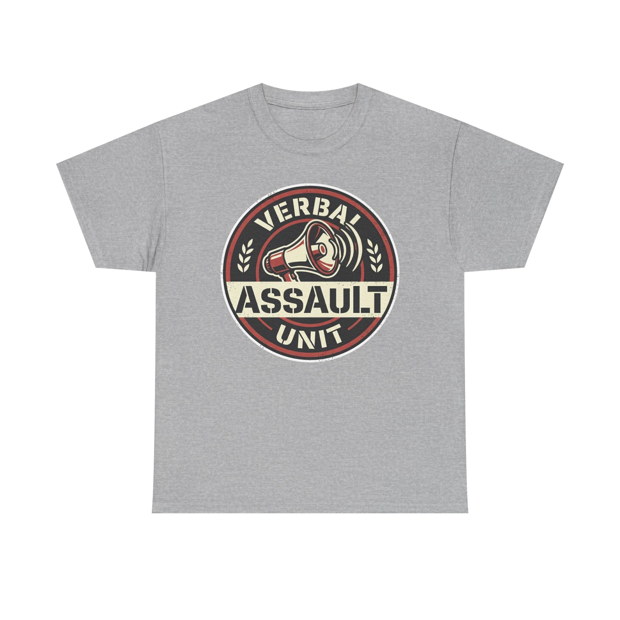 "Verbal Assault Unit" Funny Sarcasm Megaphone Dark Humor Graphic T-Shirt