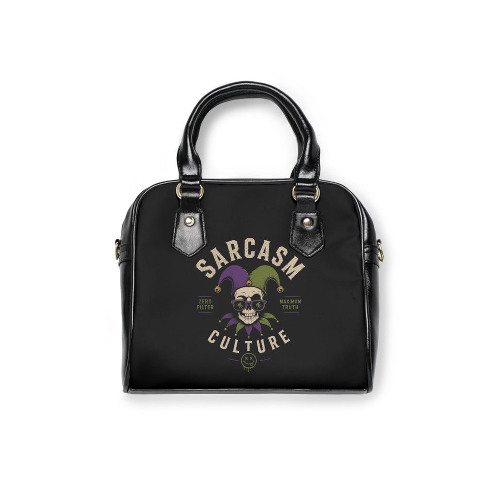 Gothic Skull Shoulder Handbag — "Good Girl? Nah... I'm a Limited Edition" / Sarcasm Culture Design