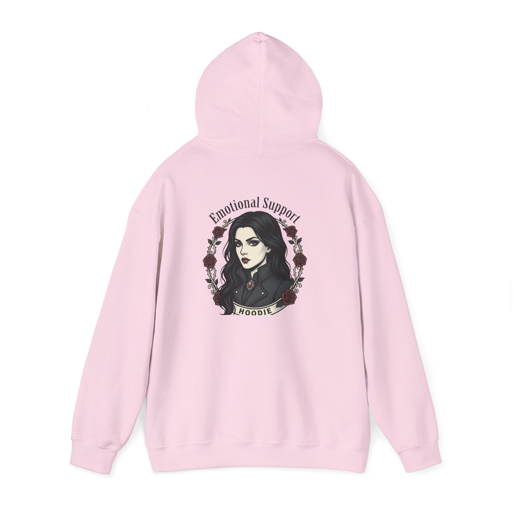 The Emotional Support Hoodie — Jester Skull Dark Rose | Sarcasm Culture