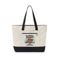 Zippered Canvas Tote — "Emotional Baggage" & Sarcastic Clown Graphic Utility Bag