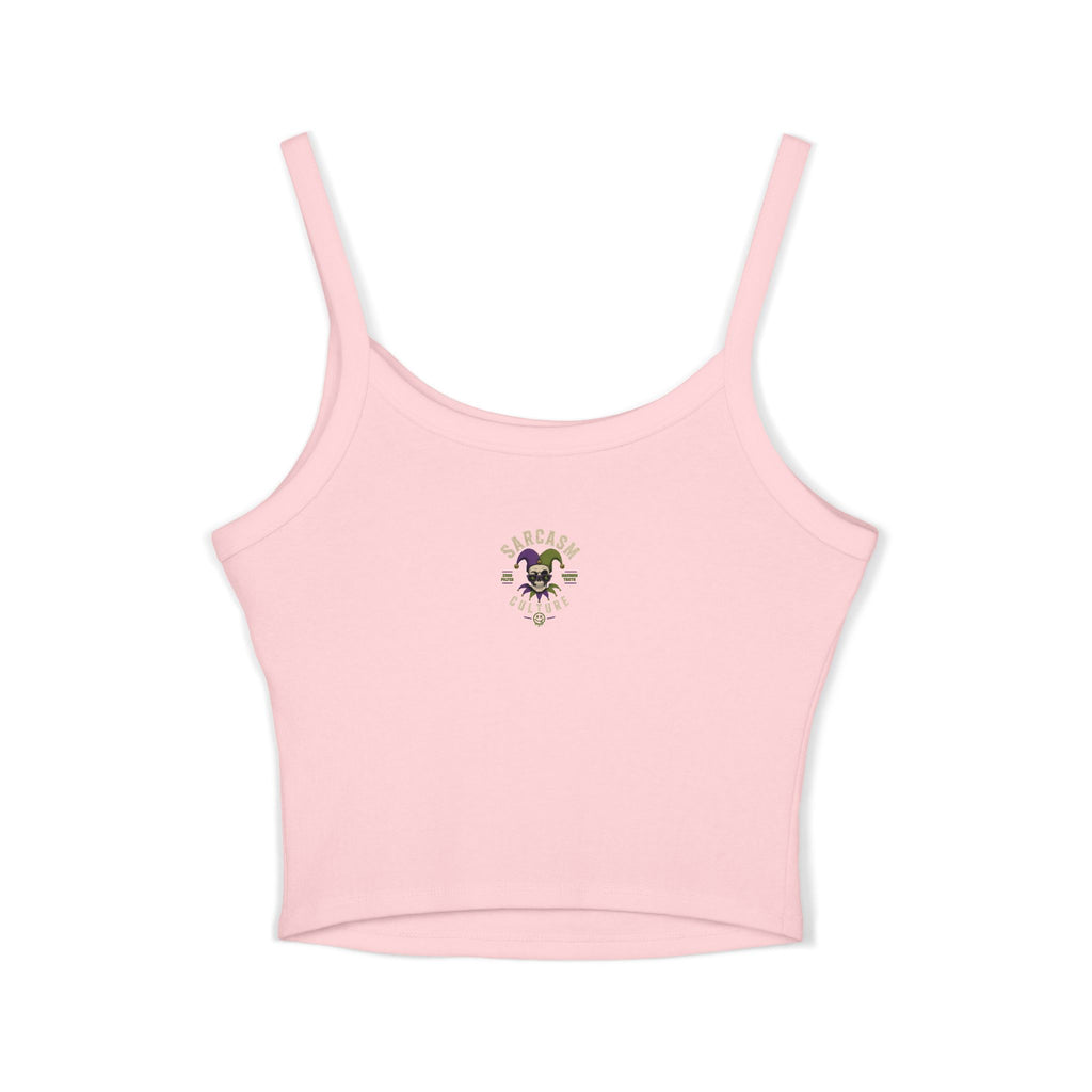 How Stupid?! — Jester Spaghetti Strap Crop Tank Top