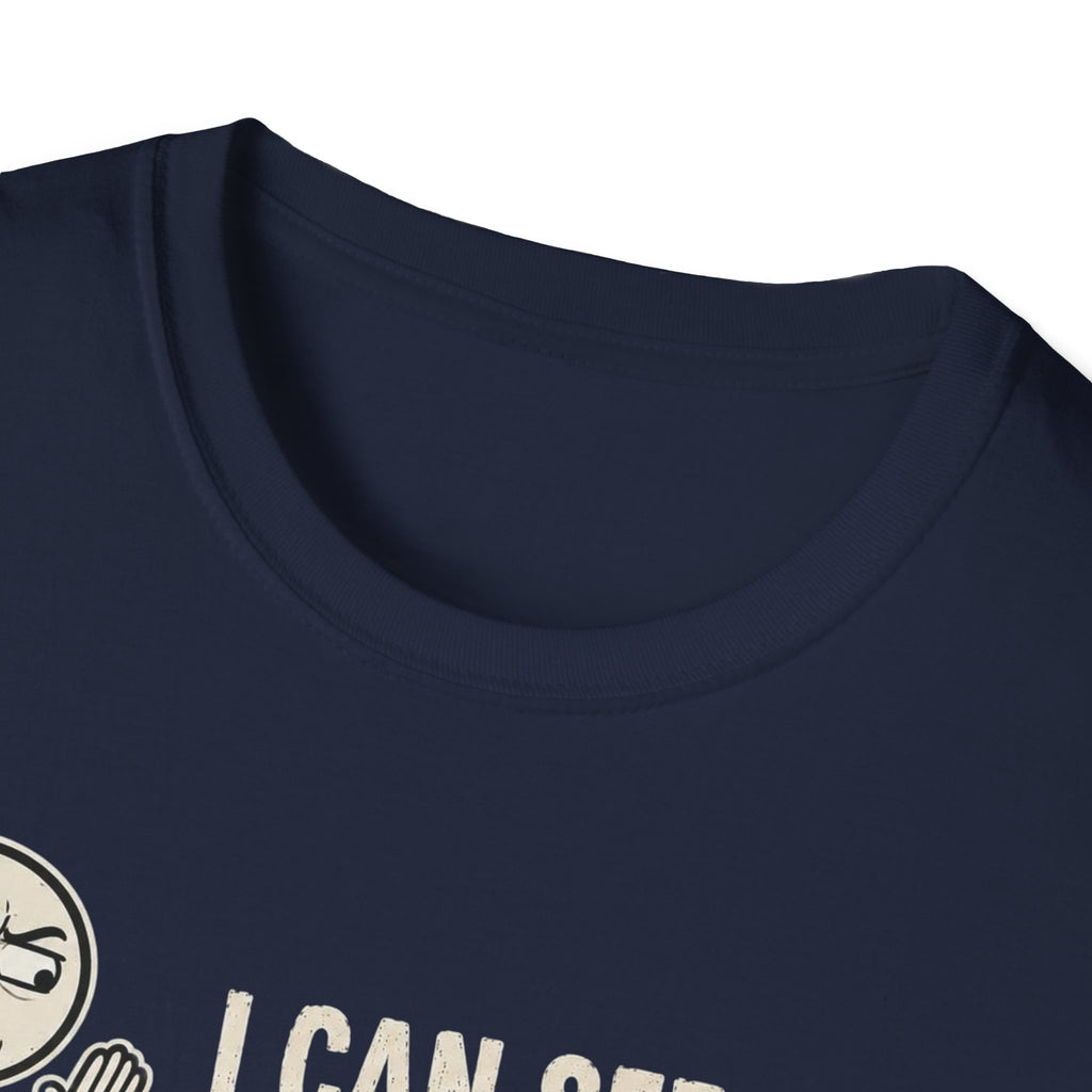 Funny Emoji T-Shirt — "I Can See Your Thoughts, You Pervert" Graphic Tee
