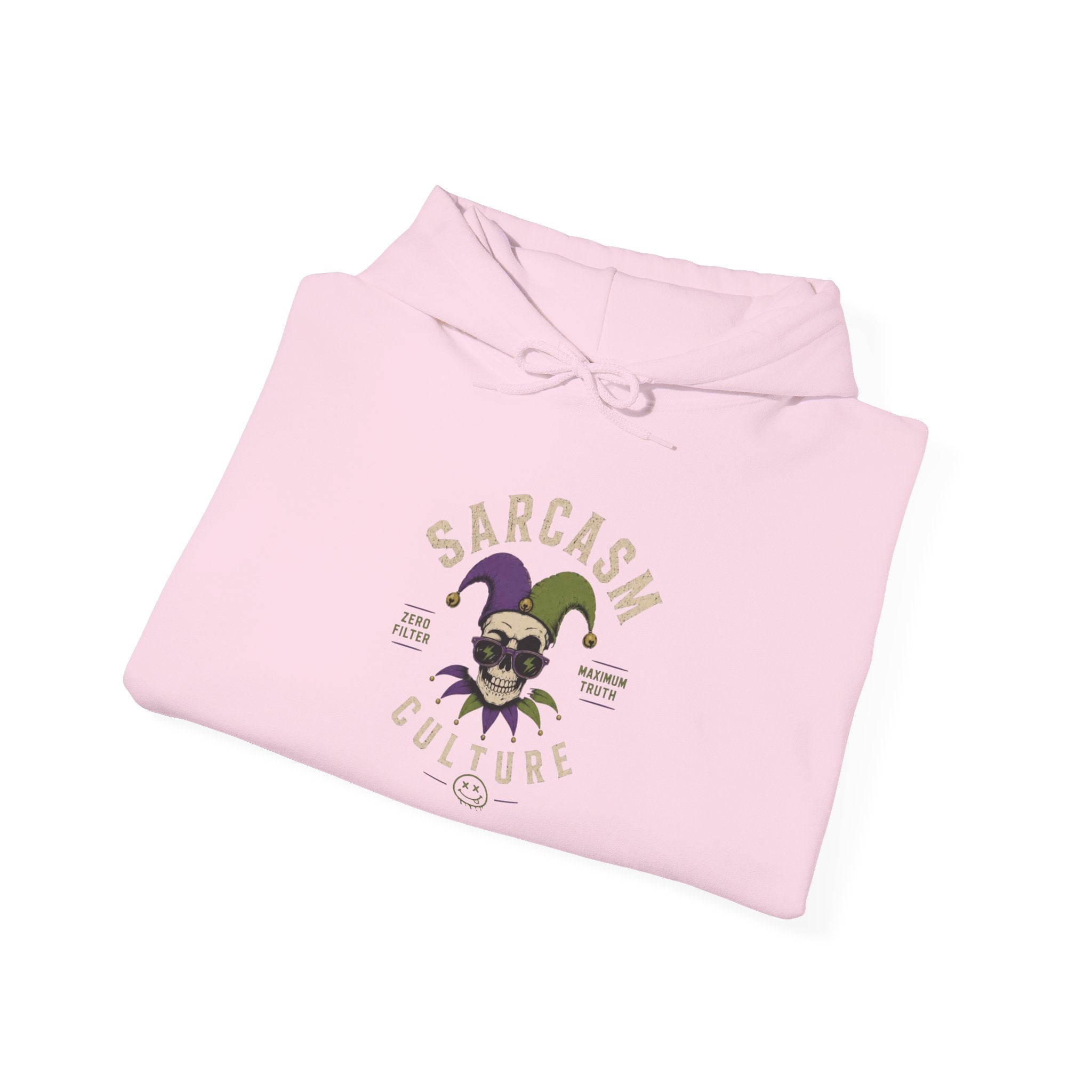 The Emotional Support Hoodie — Jester Skull Dark Rose | Sarcasm Culture