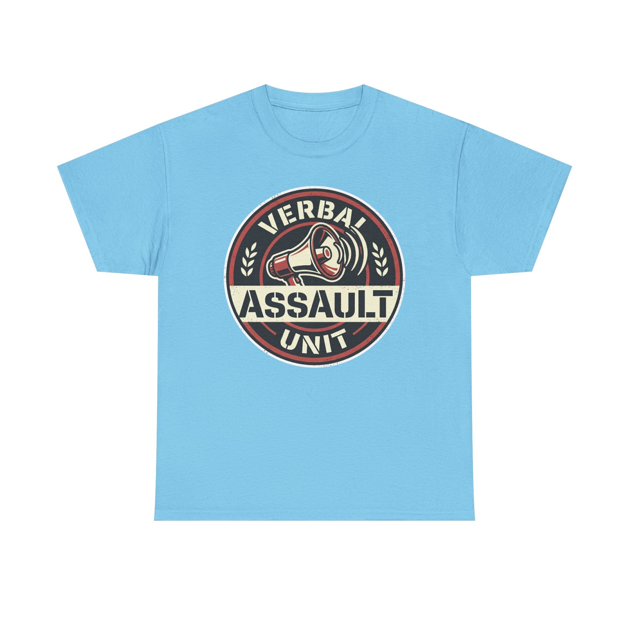 "Verbal Assault Unit" Funny Sarcasm Megaphone Dark Humor Graphic T-Shirt