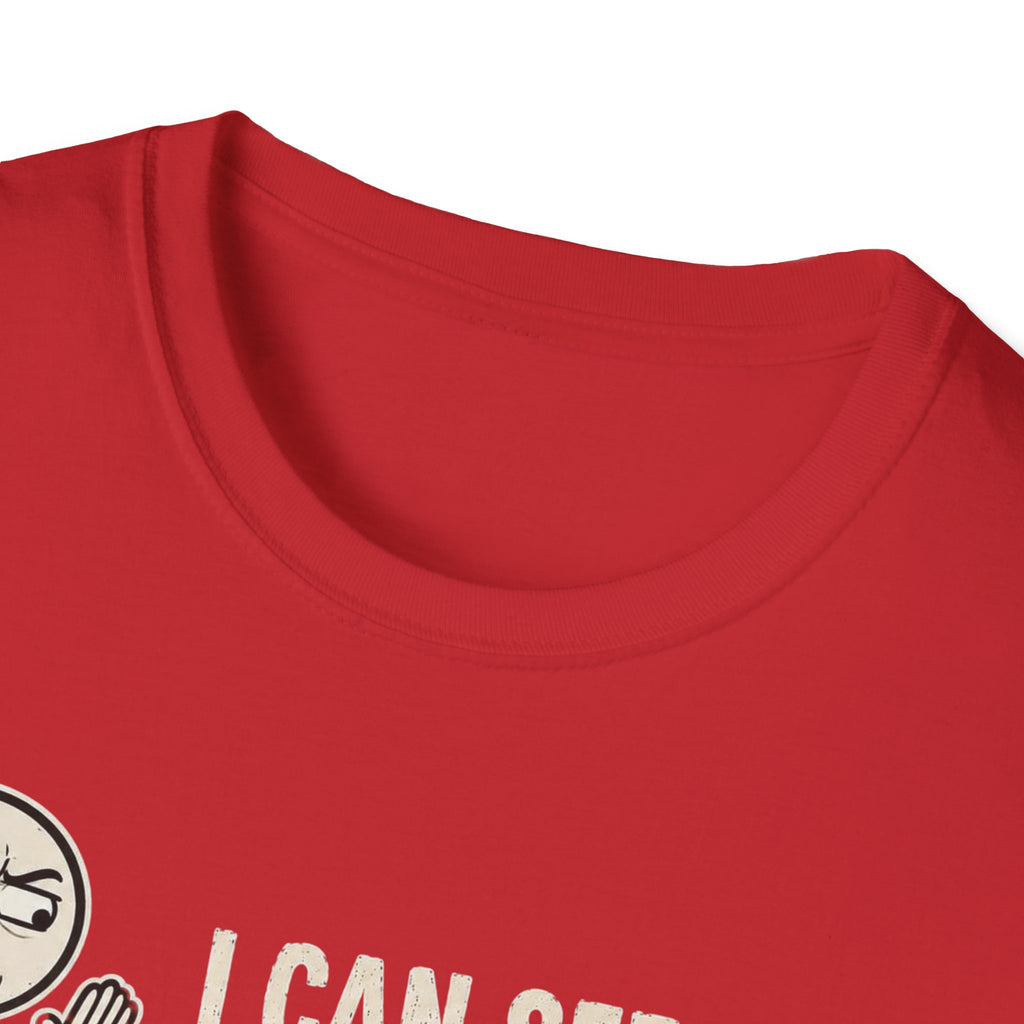 Funny Emoji T-Shirt — "I Can See Your Thoughts, You Pervert" Graphic Tee