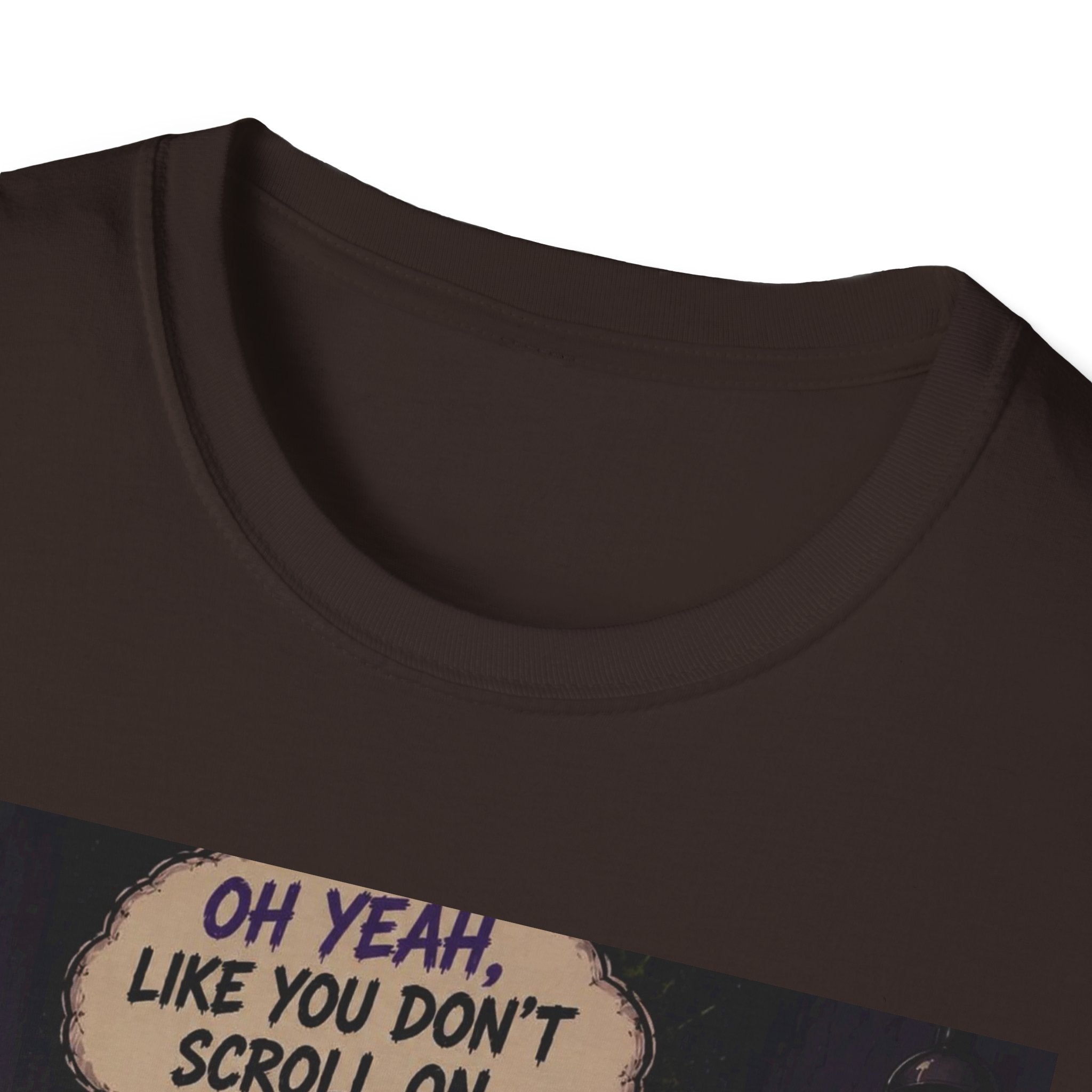 Skull Throne T-Shirt — 'Oh Yeah, Like You Don't Scroll on the Bowl' Gothic Graphic Tee