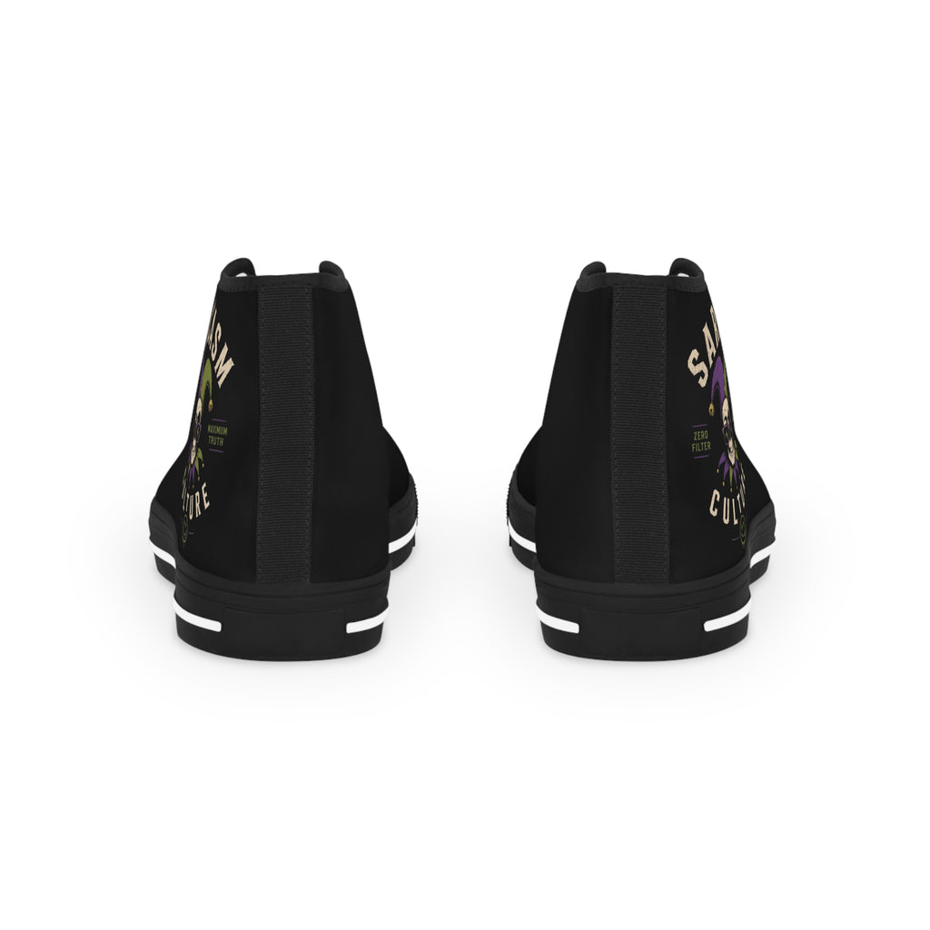 High Top Sneakers — 'Sarcasm Is My Love Language' Dark Humor Canvas Shoes