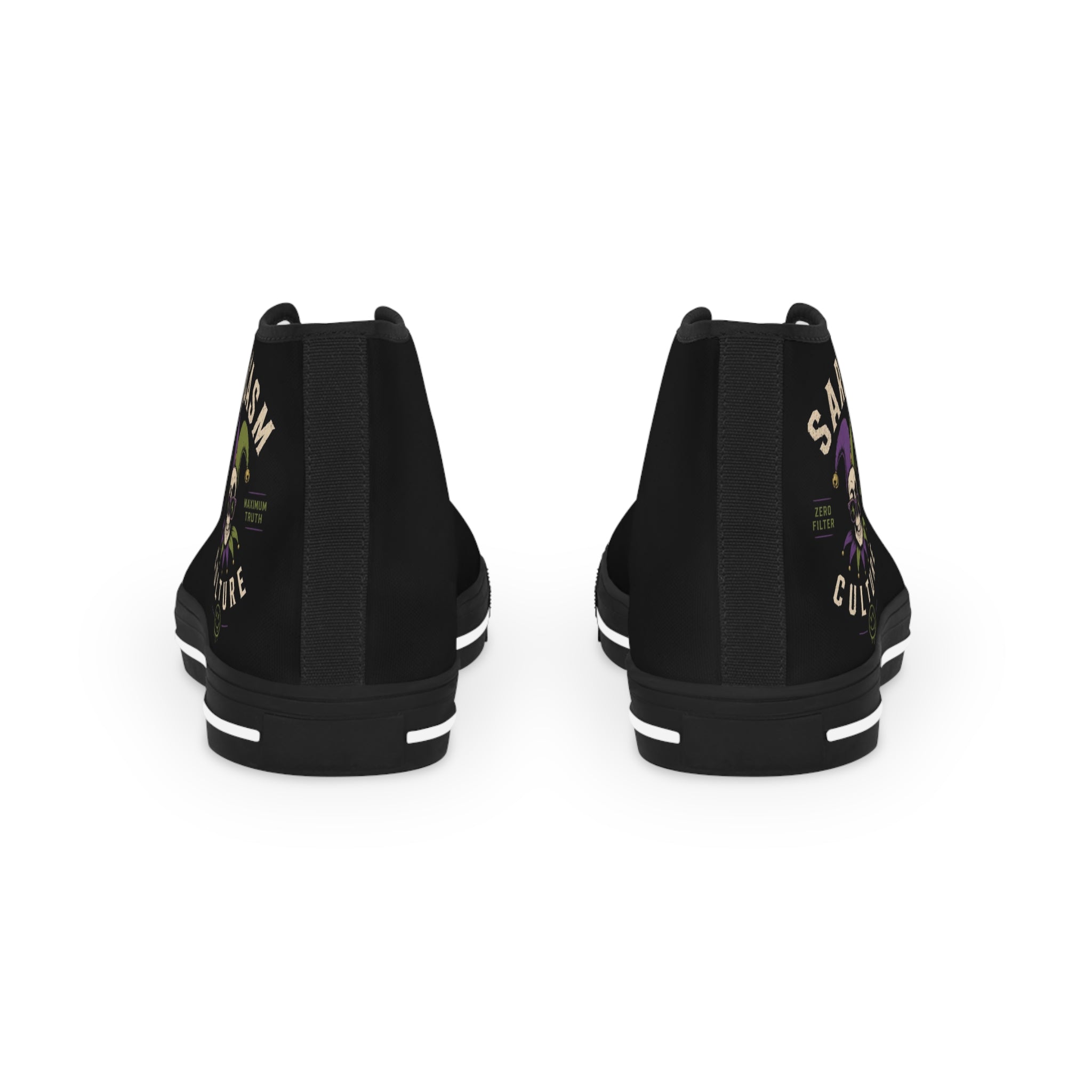 High Top Sneakers — 'Sarcasm Is My Love Language' Dark Humor Canvas Shoes