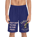 "I'm Just Here to Pee in the Pool" Men's Swim Shorts