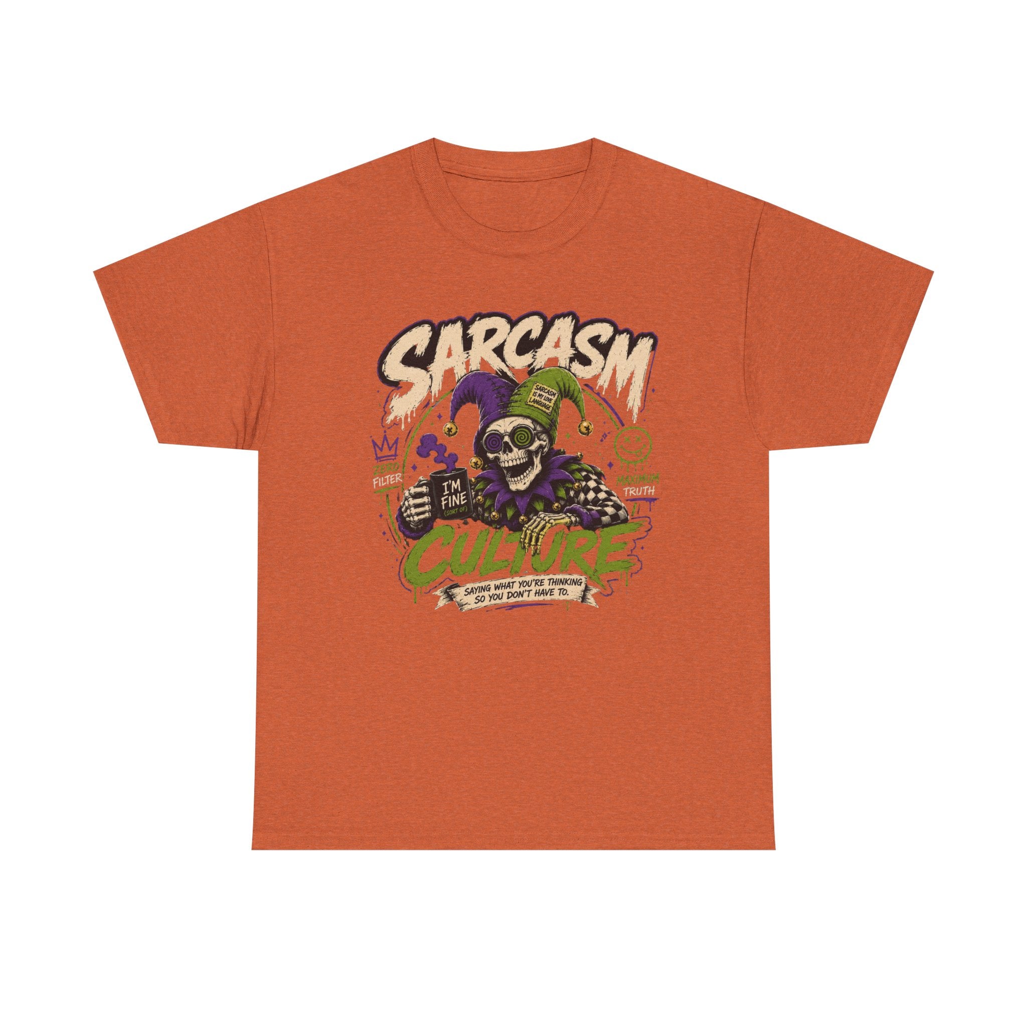Off His Meds Jester Tee — Wild & Unhinged Sarcasm Culture Graphic T-Shirt
