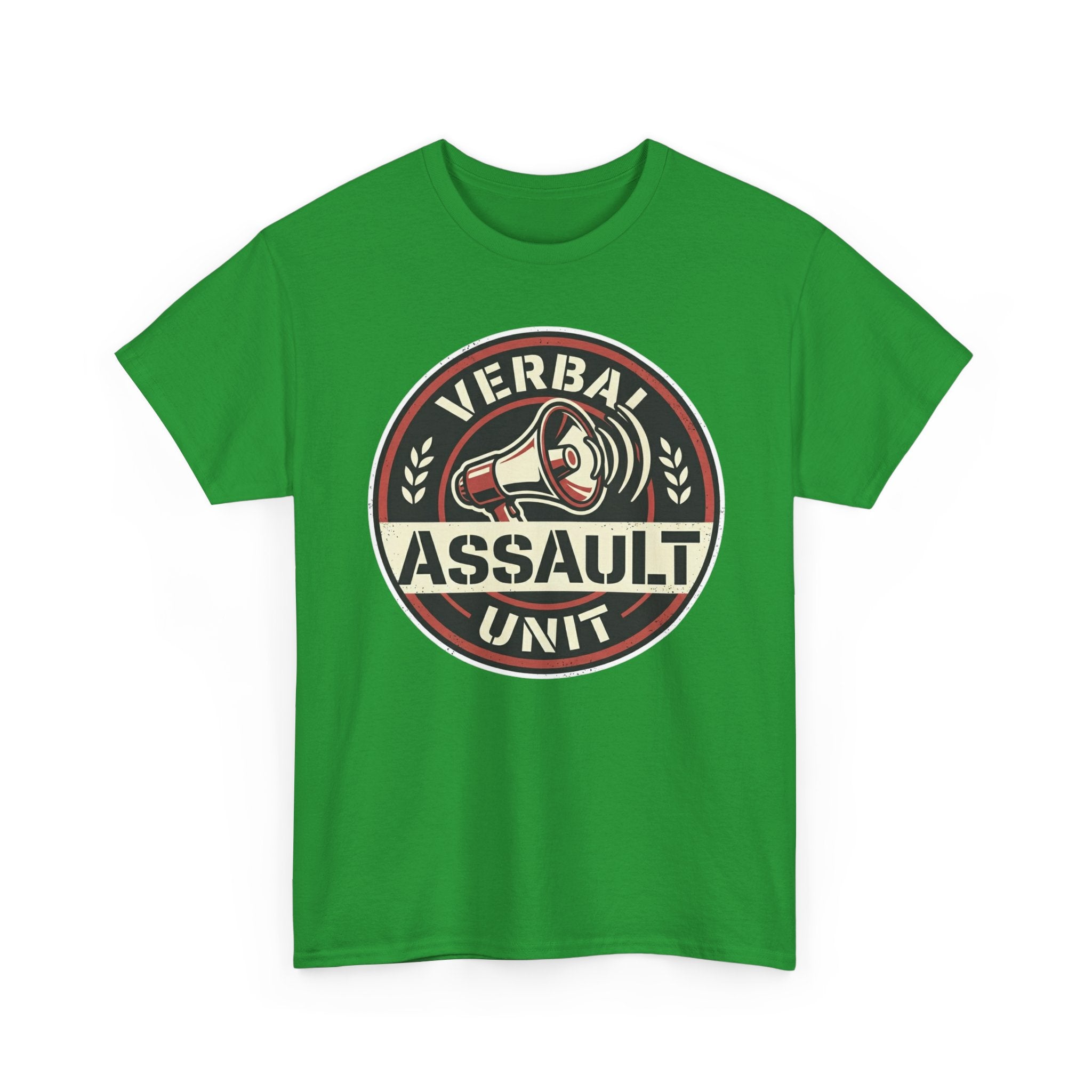 "Verbal Assault Unit" Funny Sarcasm Megaphone Dark Humor Graphic T-Shirt