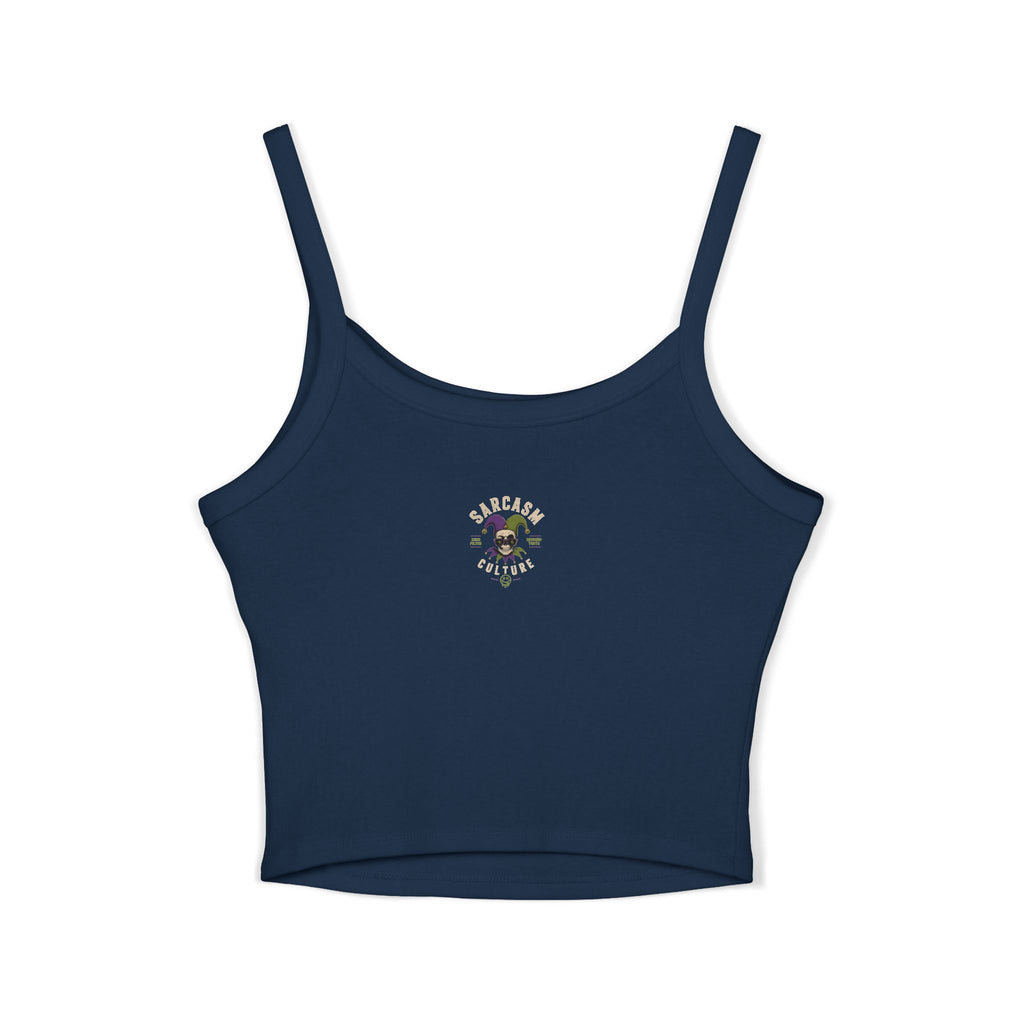 How Stupid?! — Jester Spaghetti Strap Crop Tank Top