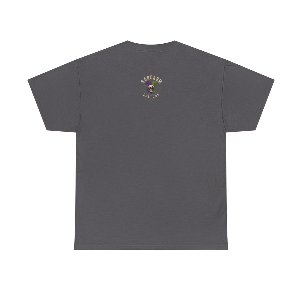 Skull Jester Tee — "Too Tired to Pretend I Like You" Graphic T-Shirt