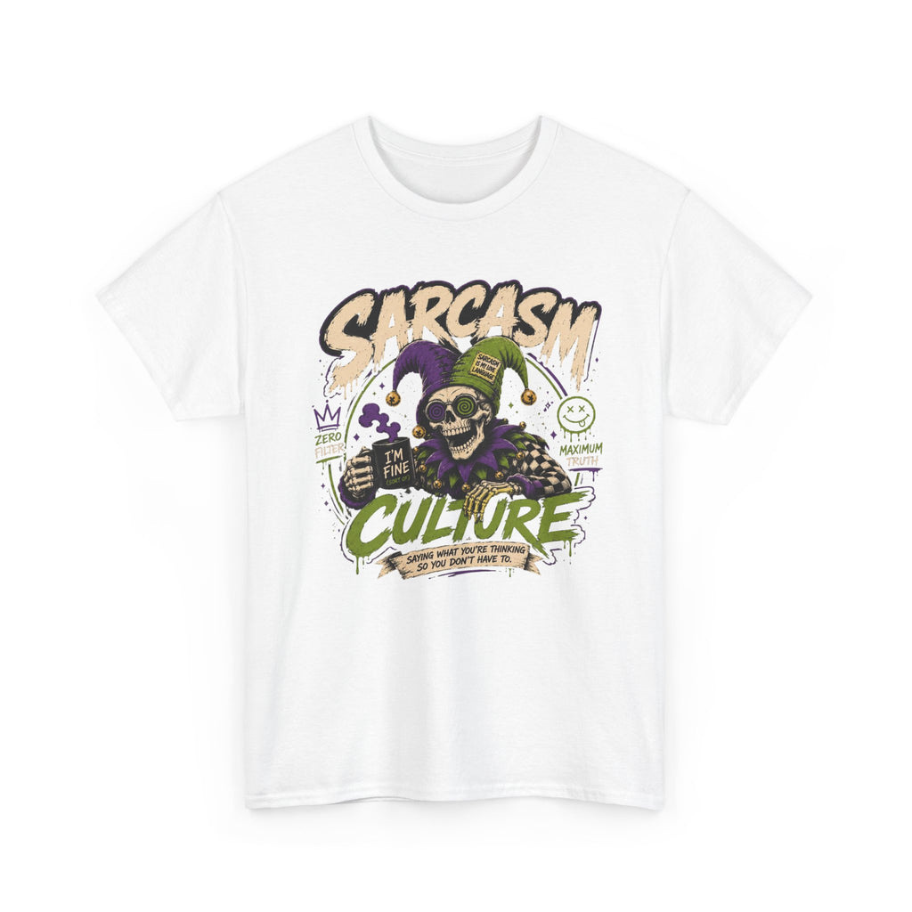 Off His Meds Jester Tee — Wild & Unhinged Sarcasm Culture Graphic T-Shirt