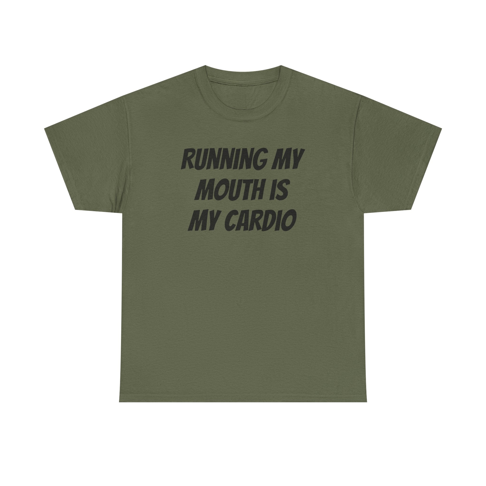 Running My Mouth Tee — 'Running My Mouth Is My Cardio' Funny Graphic T-Shirt