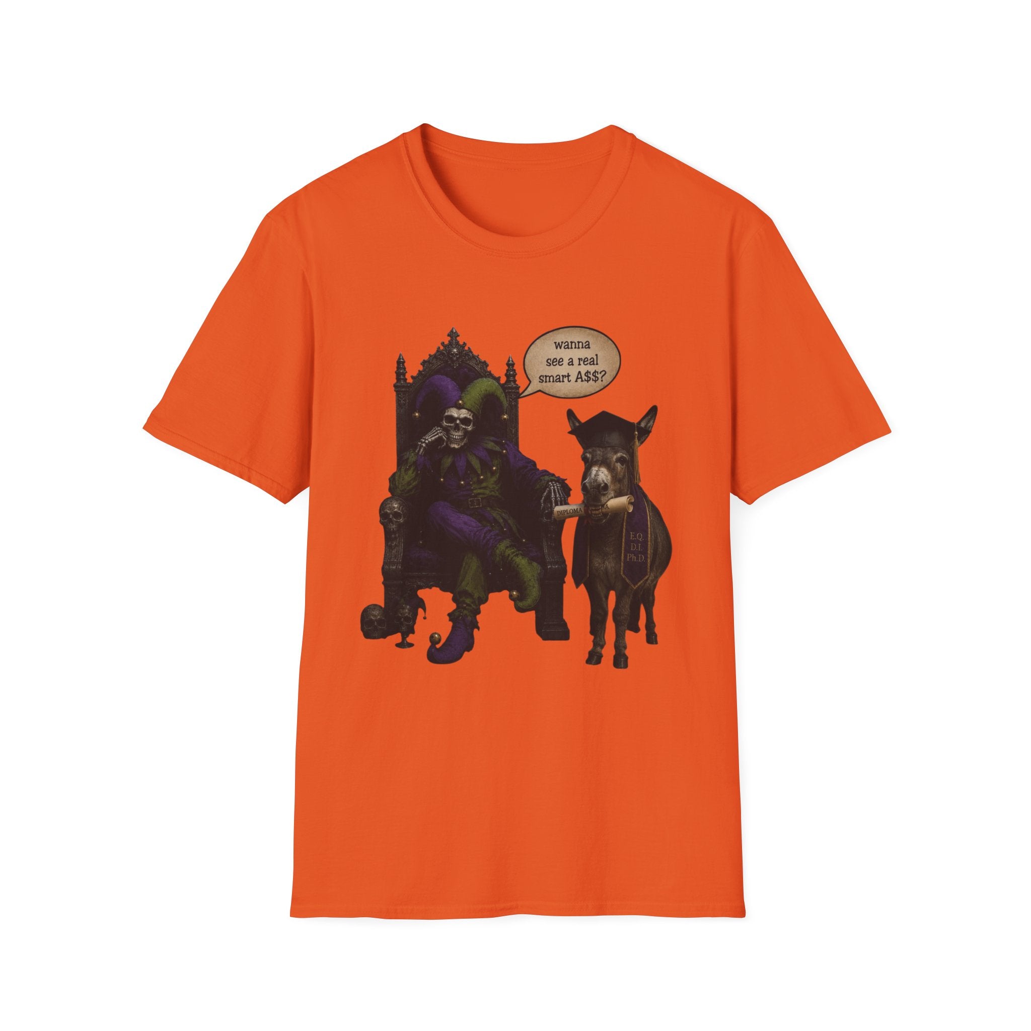 Jester Throne T-Shirt — “Wicked and a Smart Ass” Dark Gothic Graphic Tee