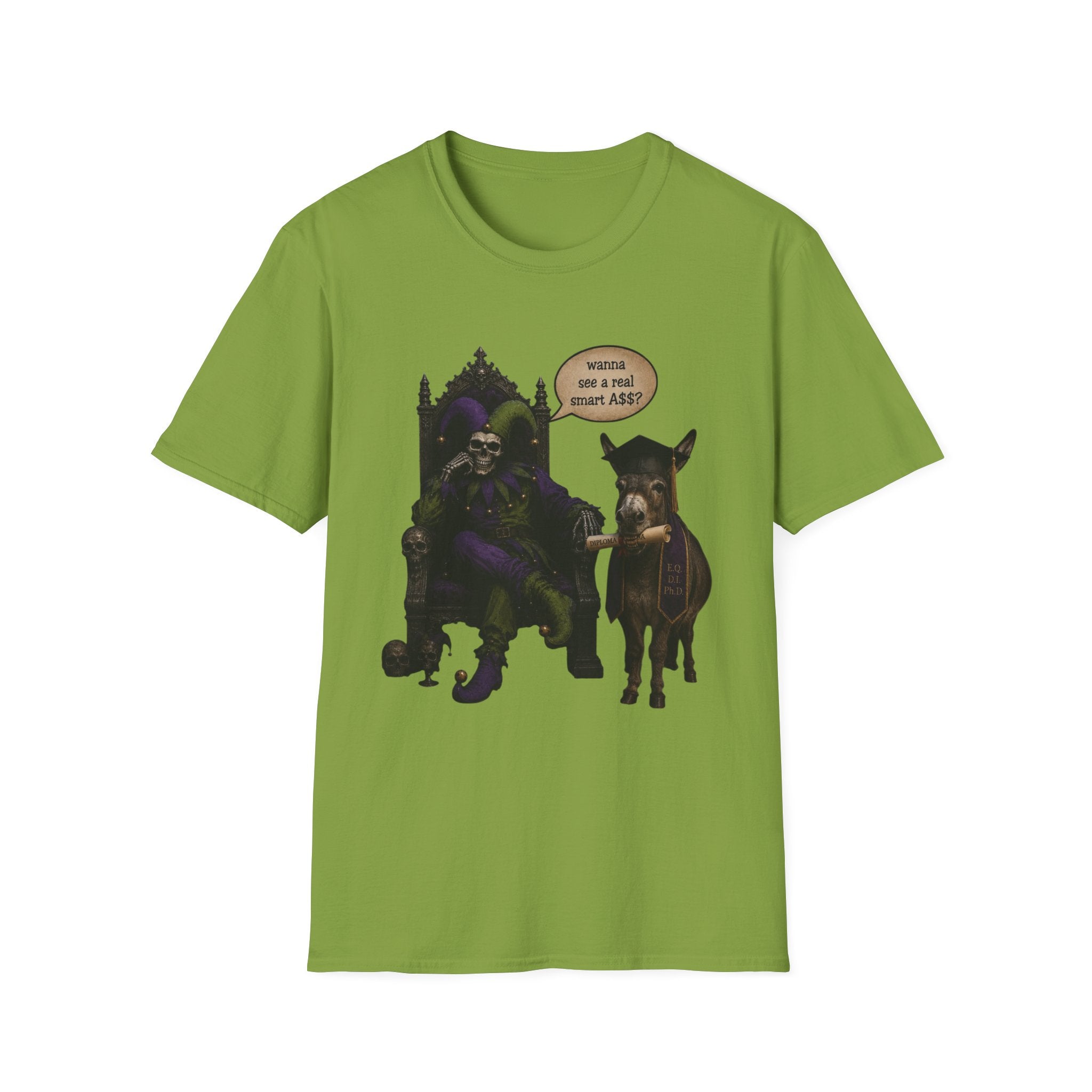 Jester Throne T-Shirt — “Wicked and a Smart Ass” Dark Gothic Graphic Tee