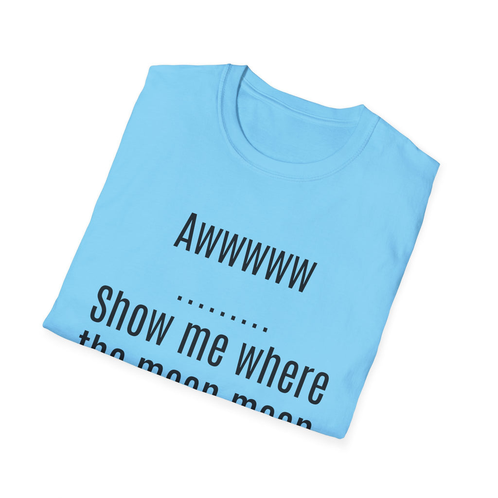Sarcasm Tee — "Awwwww Show me where the mean mean sarcasm hurt you!"