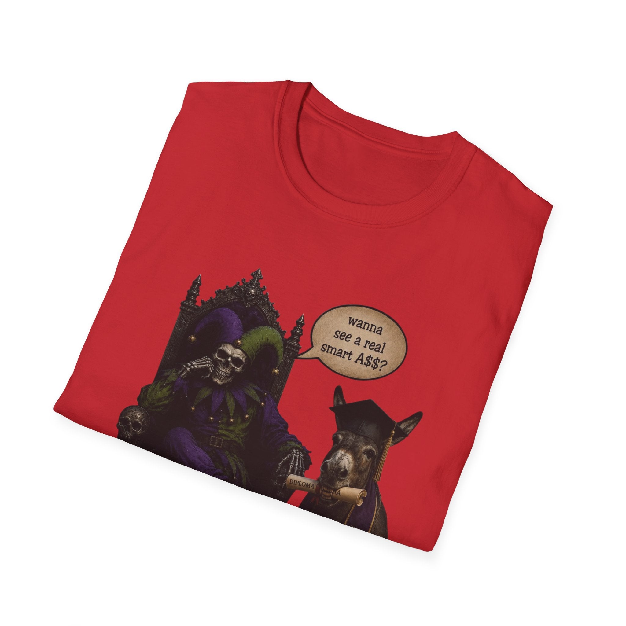 Jester Throne T-Shirt — “Wicked and a Smart Ass” Dark Gothic Graphic Tee