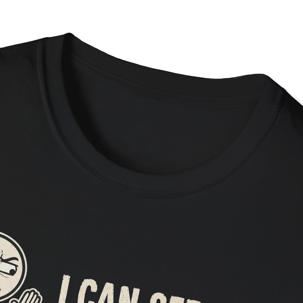 Funny Emoji T-Shirt — "I Can See Your Thoughts, You Pervert" Graphic Tee
