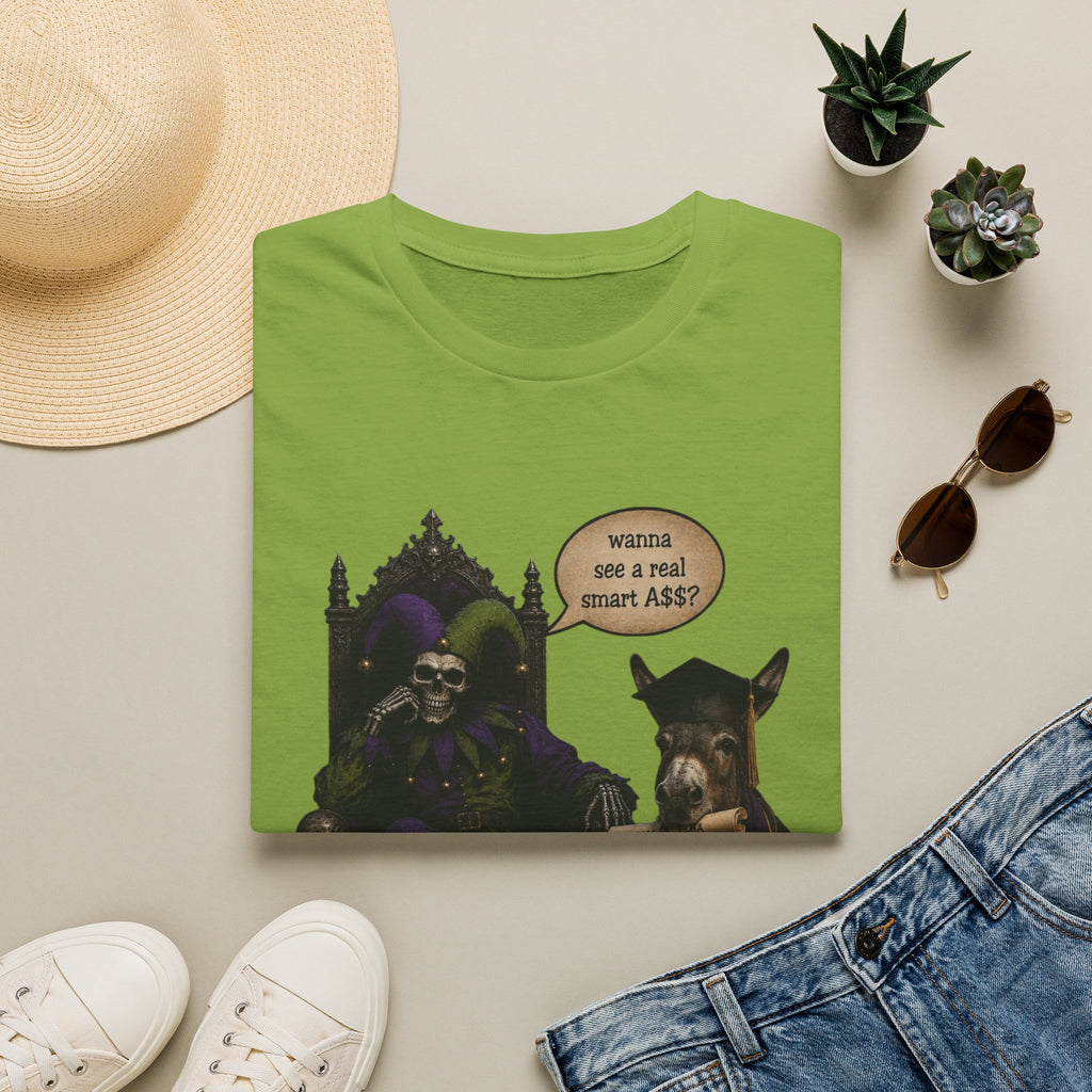 Jester Throne T-Shirt — “Wicked and a Smart Ass” Dark Gothic Graphic Tee