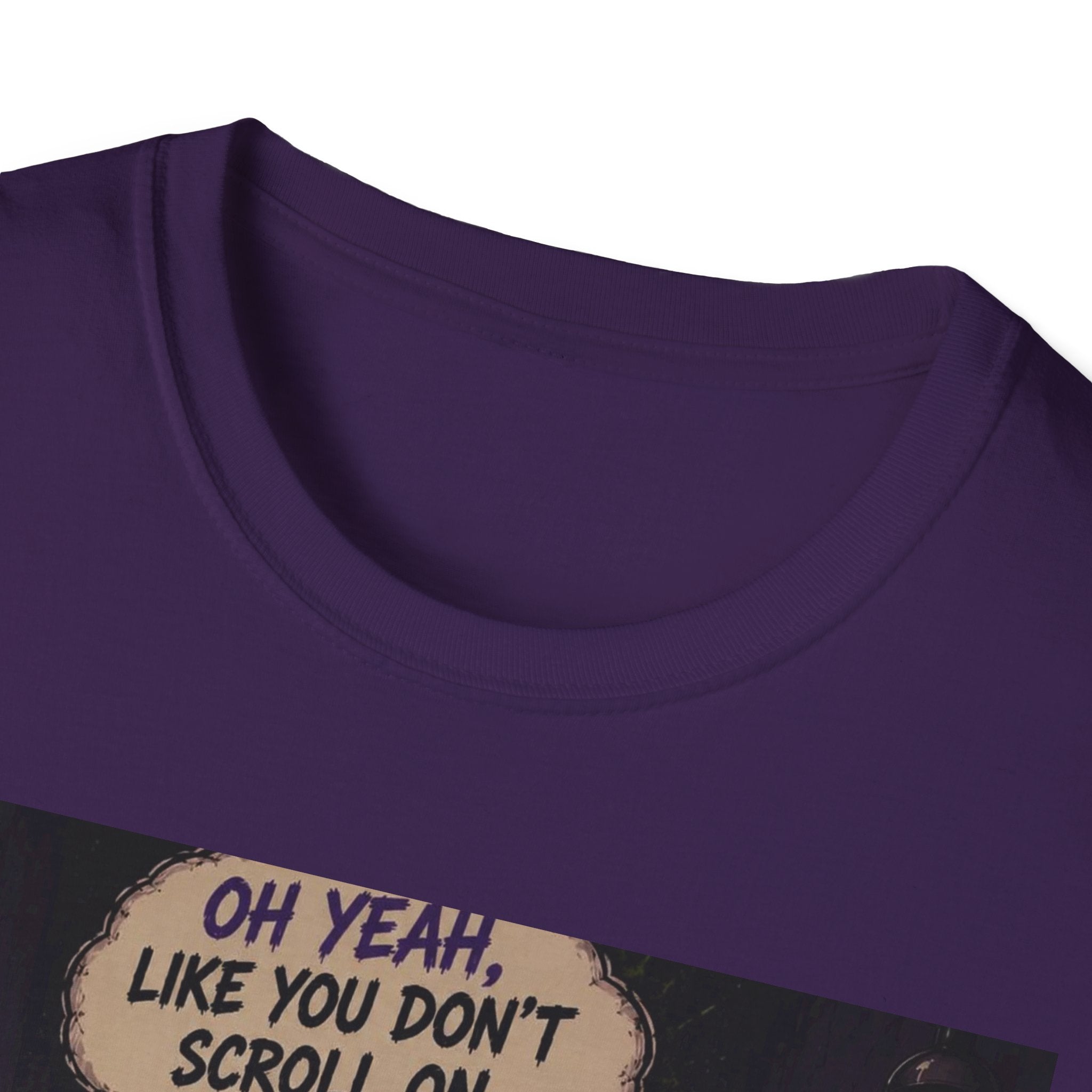 Skull Throne T-Shirt — 'Oh Yeah, Like You Don't Scroll on the Bowl' Gothic Graphic Tee