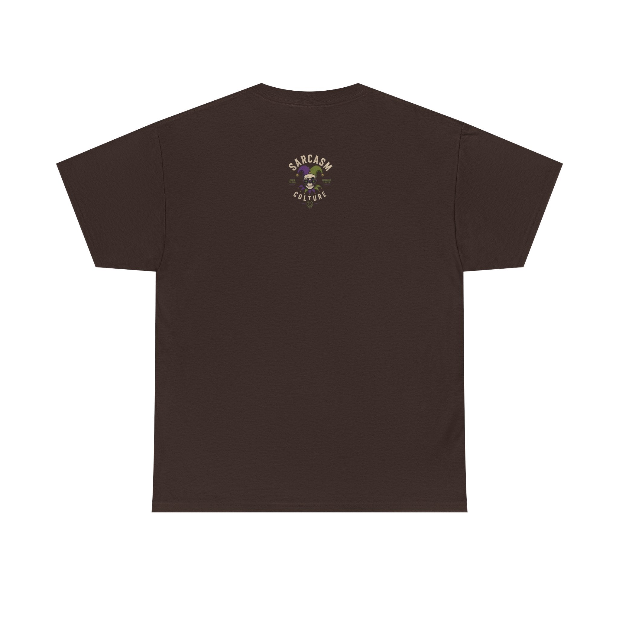 Skull Jester Tee — "Too Tired to Pretend I Like You" Graphic T-Shirt