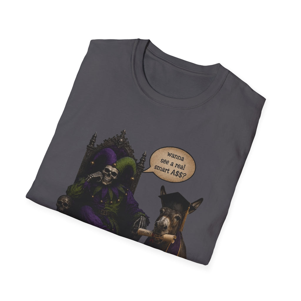 Jester Throne T-Shirt — “Wicked and a Smart Ass” Dark Gothic Graphic Tee