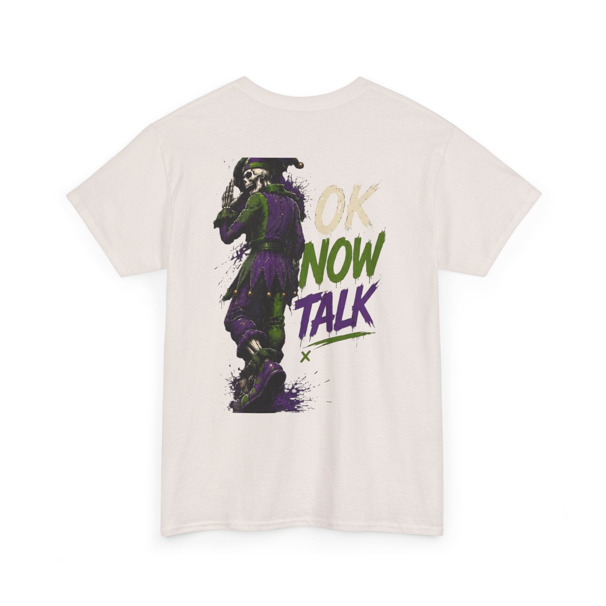 Stop Hold On Tee — 'OK Now Talk' Jester Graphic Unisex T-Shirt